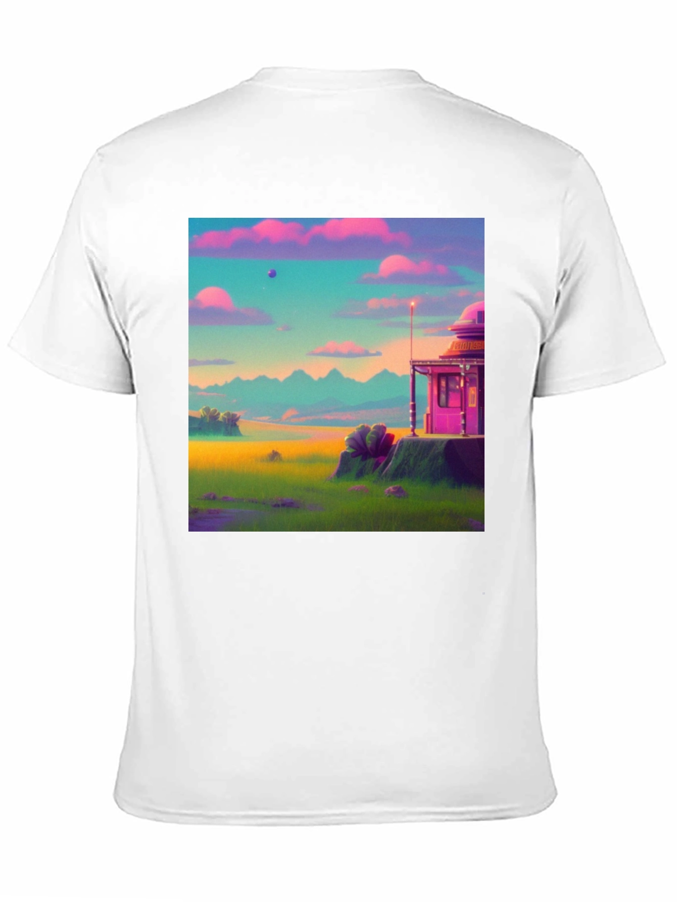 Vaporwave Landscape Graphic Tee - Retro Style