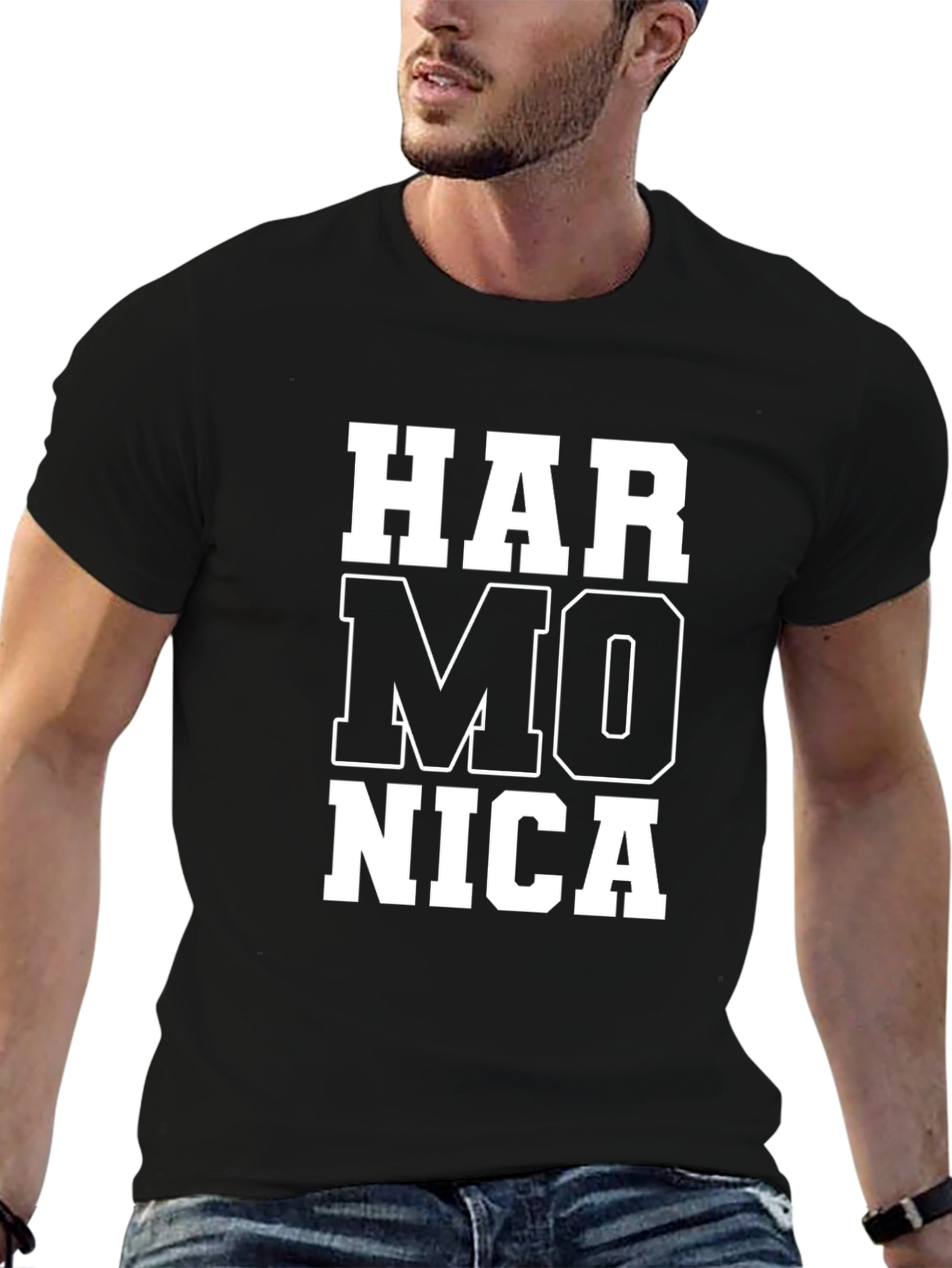 Harmonica Graphic Tee - Music Lover T-Shirt
