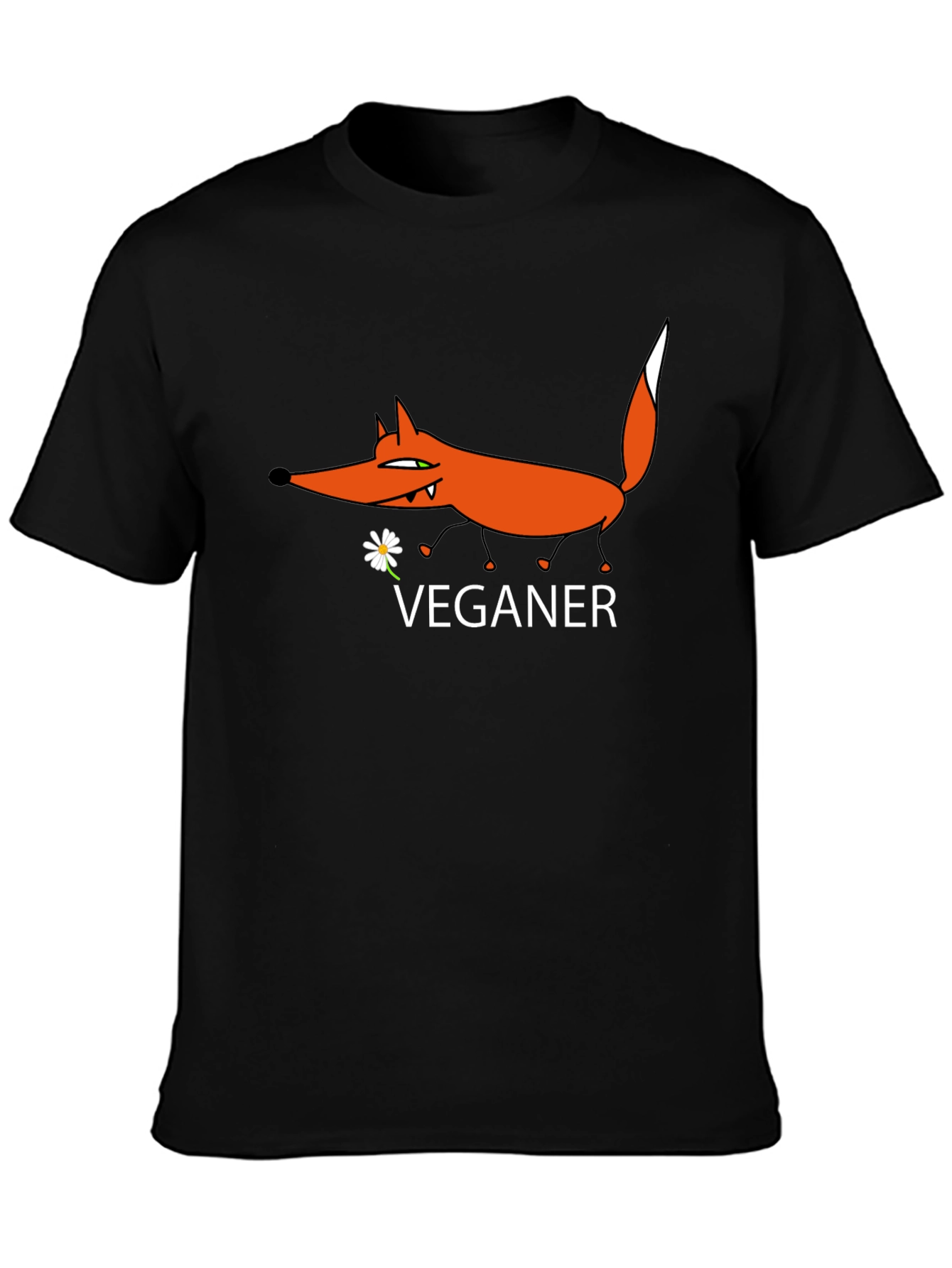 Vegan Fox Graphic Tee - Stylish Animal Lover Shirt