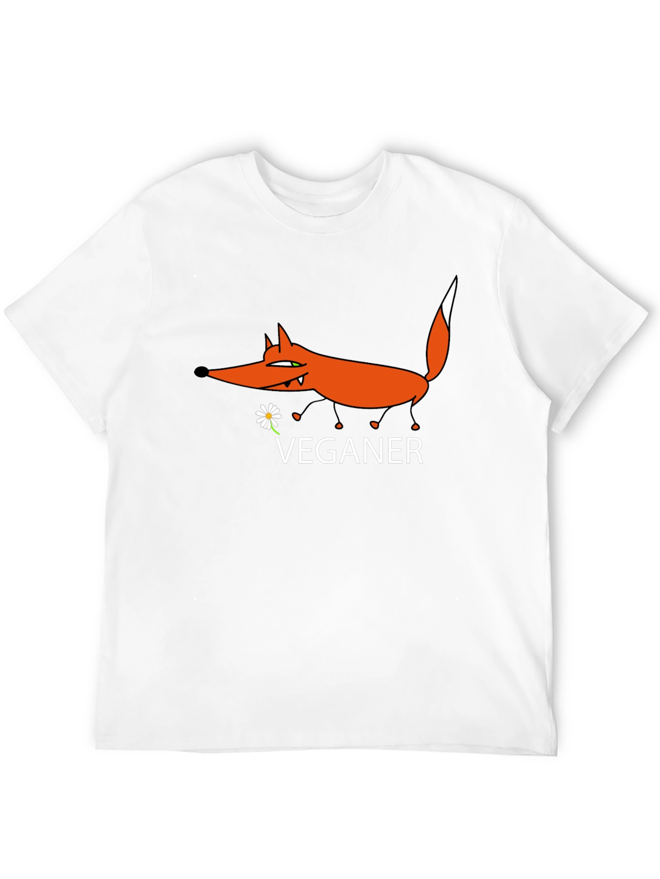 Vegan Fox Graphic Tee - Stylish Animal Lover Shirt