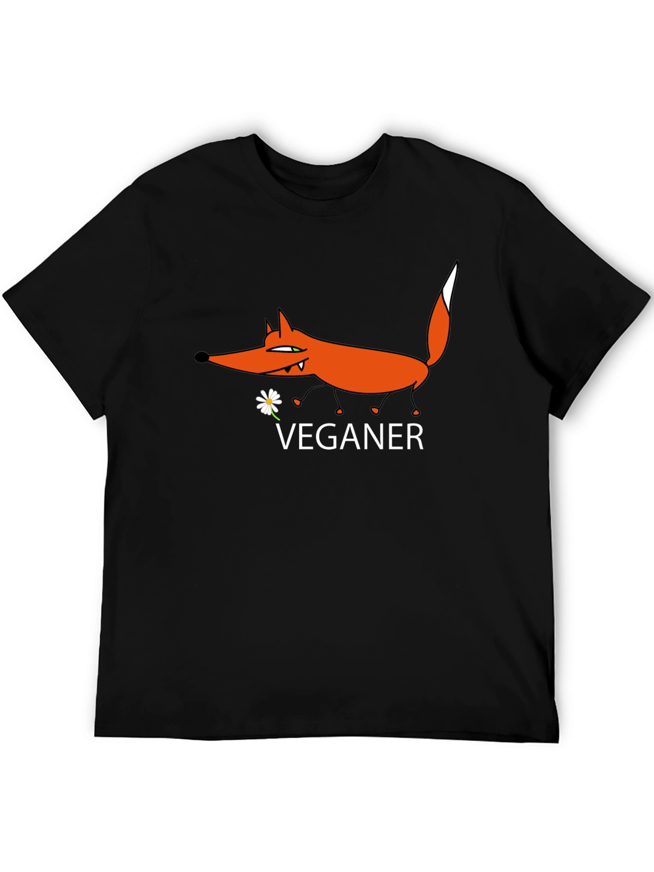 Vegan Fox Graphic Tee - Stylish Animal Lover Shirt