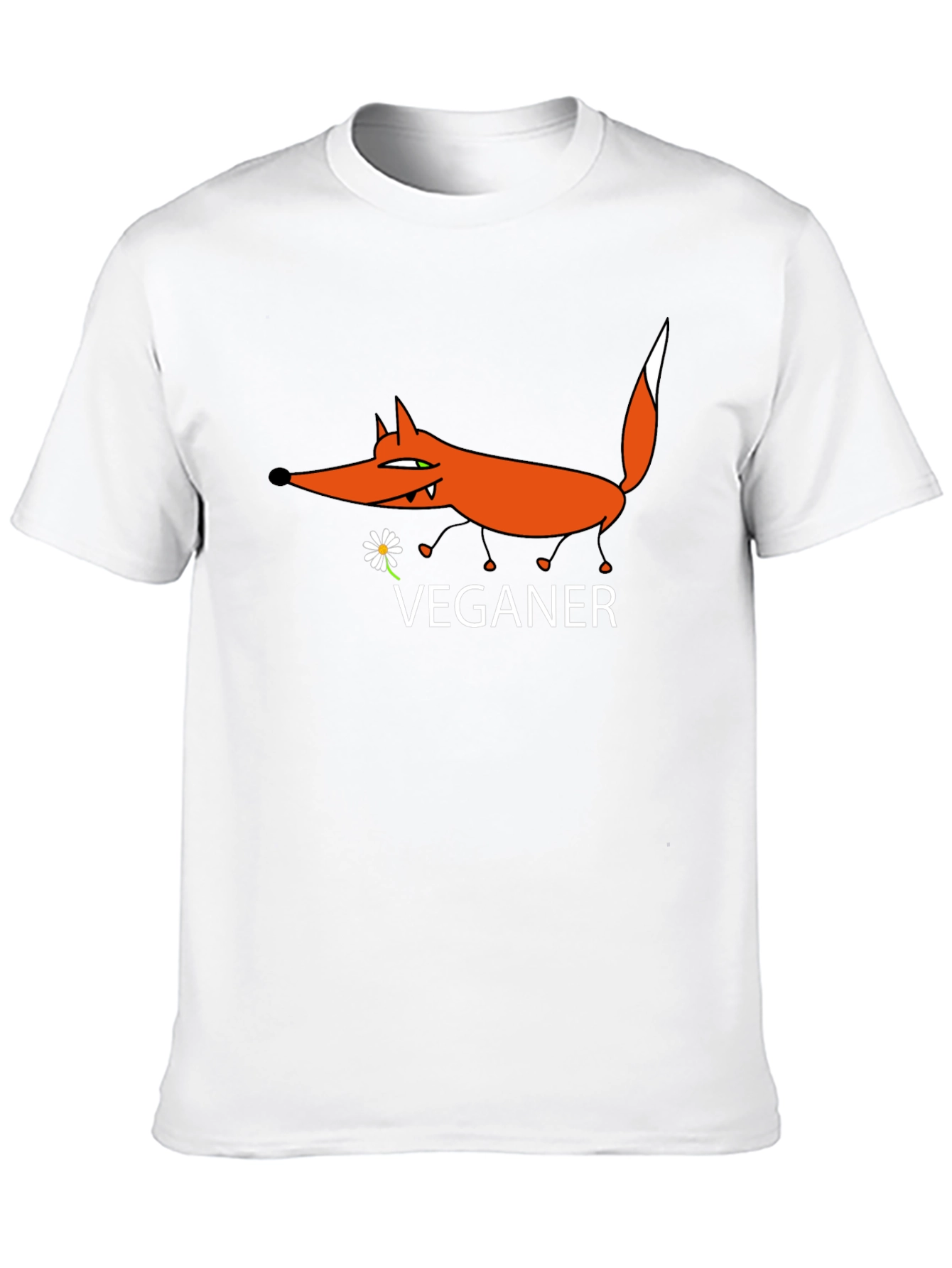 Vegan Fox Graphic Tee - Stylish Animal Lover Shirt
