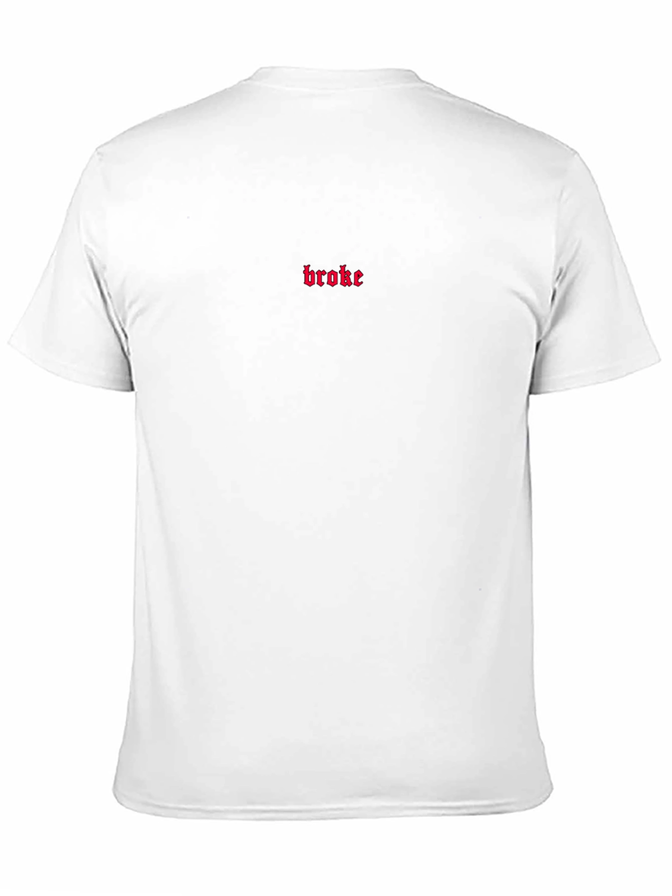Broke Embroidered Graphic Tee - Casual Black T-Shirt