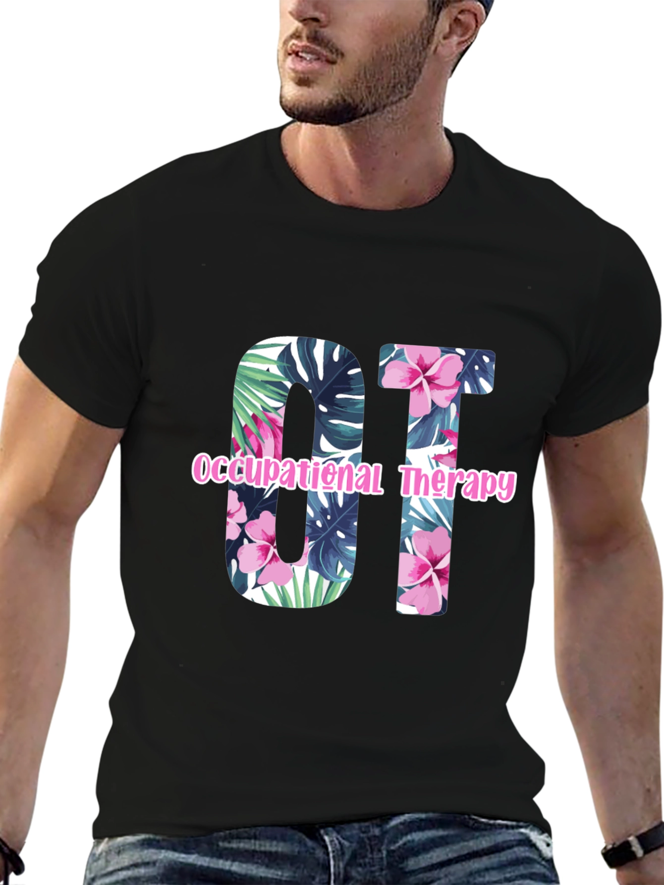 Floral OT Occupational Therapy T-Shirt