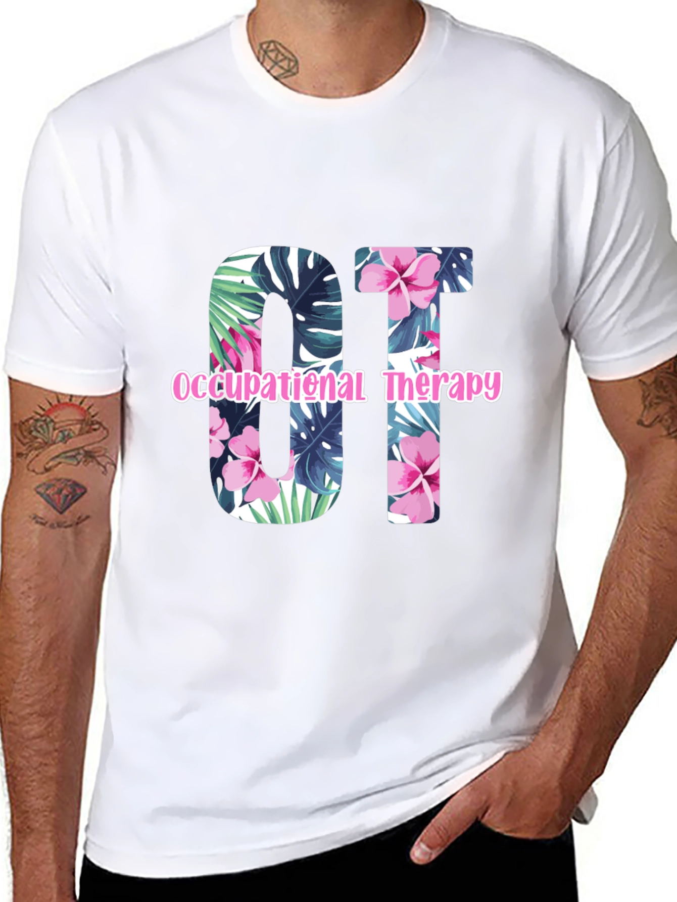 Floral OT Occupational Therapy T-Shirt
