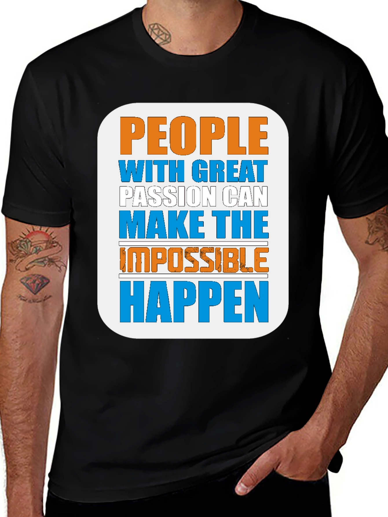 Inspirational Graphic Tee - Great Passion Makes Happen