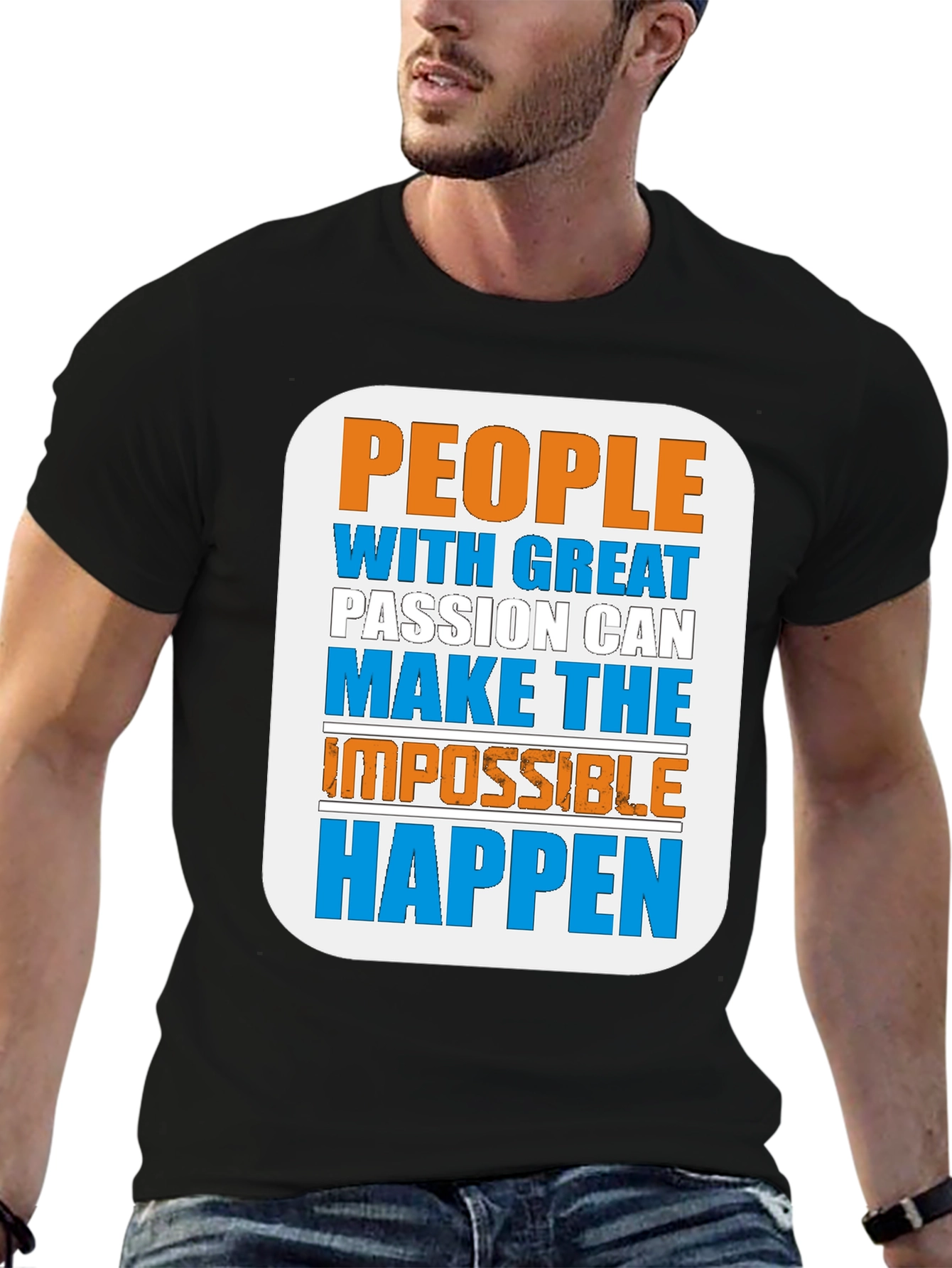 Inspirational Graphic Tee - Great Passion Makes Happen