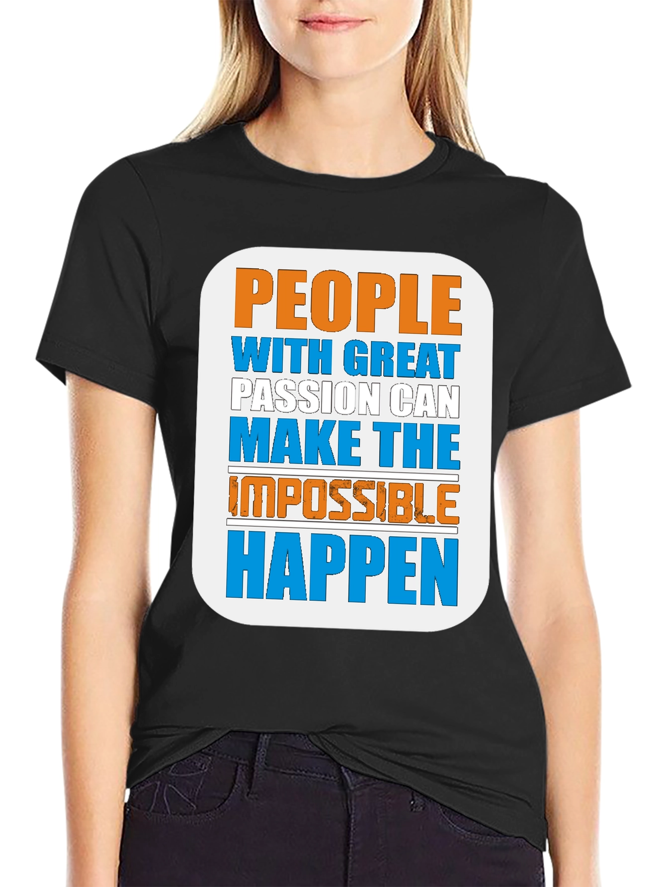 Inspirational Graphic Tee - Great Passion Makes Happen