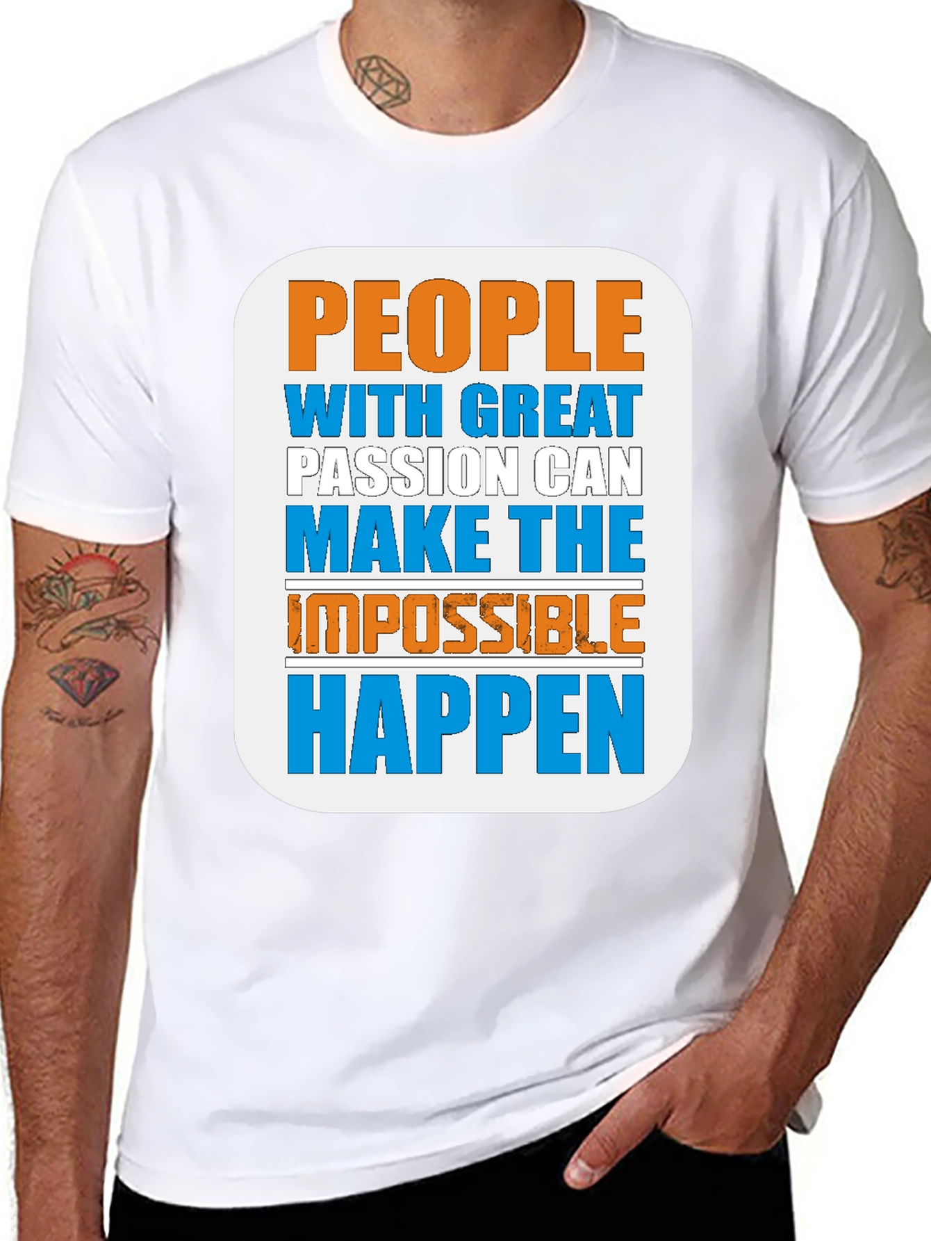 Inspirational Graphic Tee - Great Passion Makes Happen