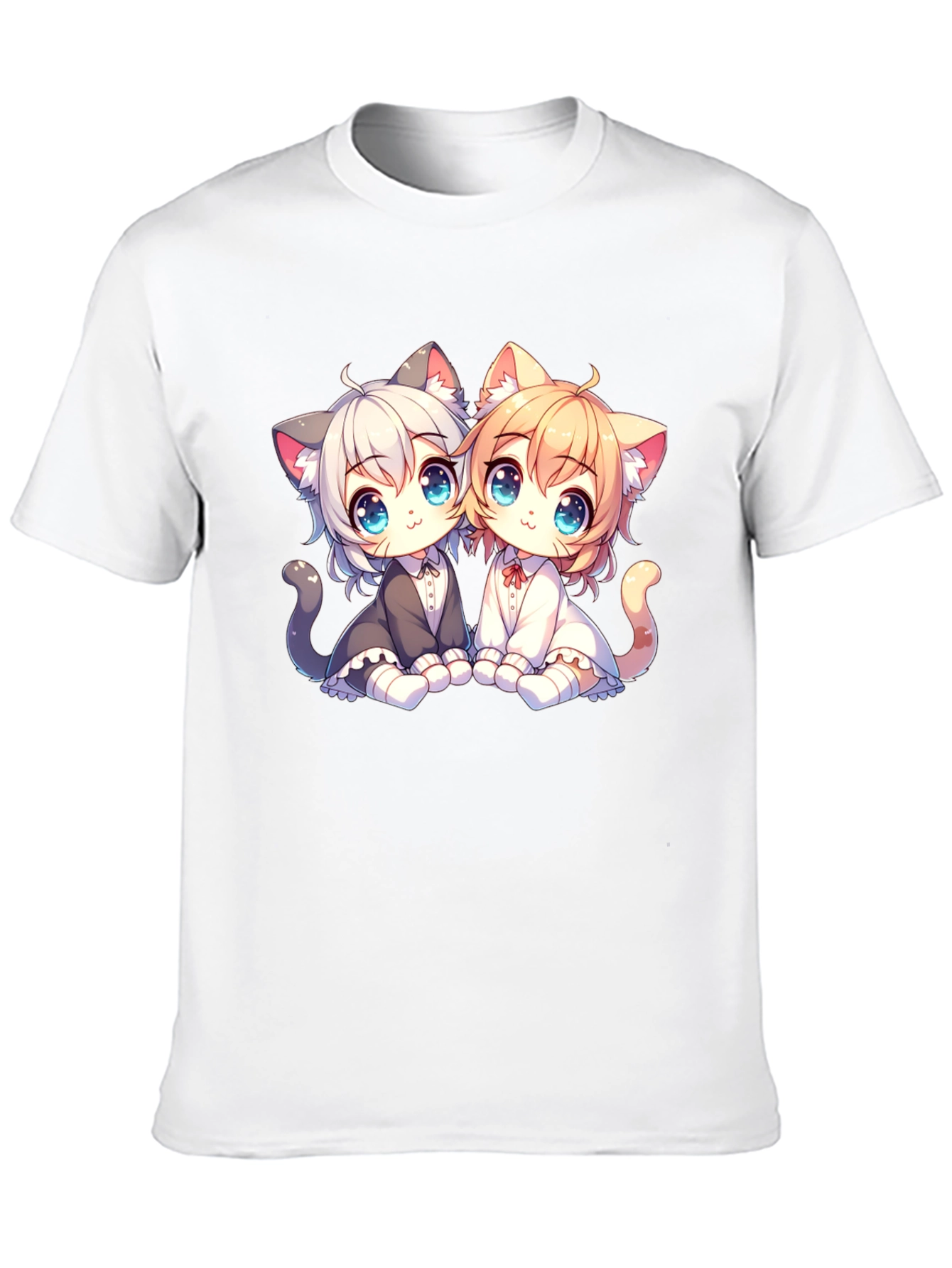 Anime Kitten T-Shirt: Cute Cat Design