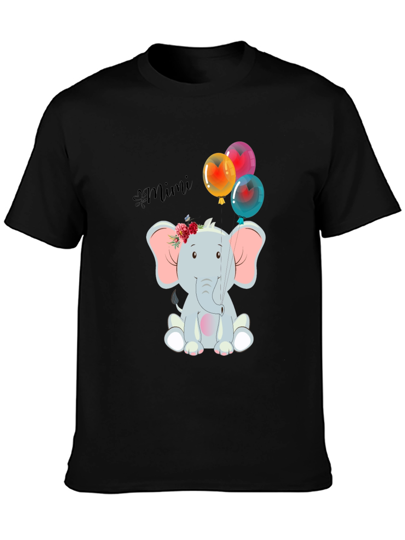 Elephant Mimi Balloons Graphic Tee Shirt