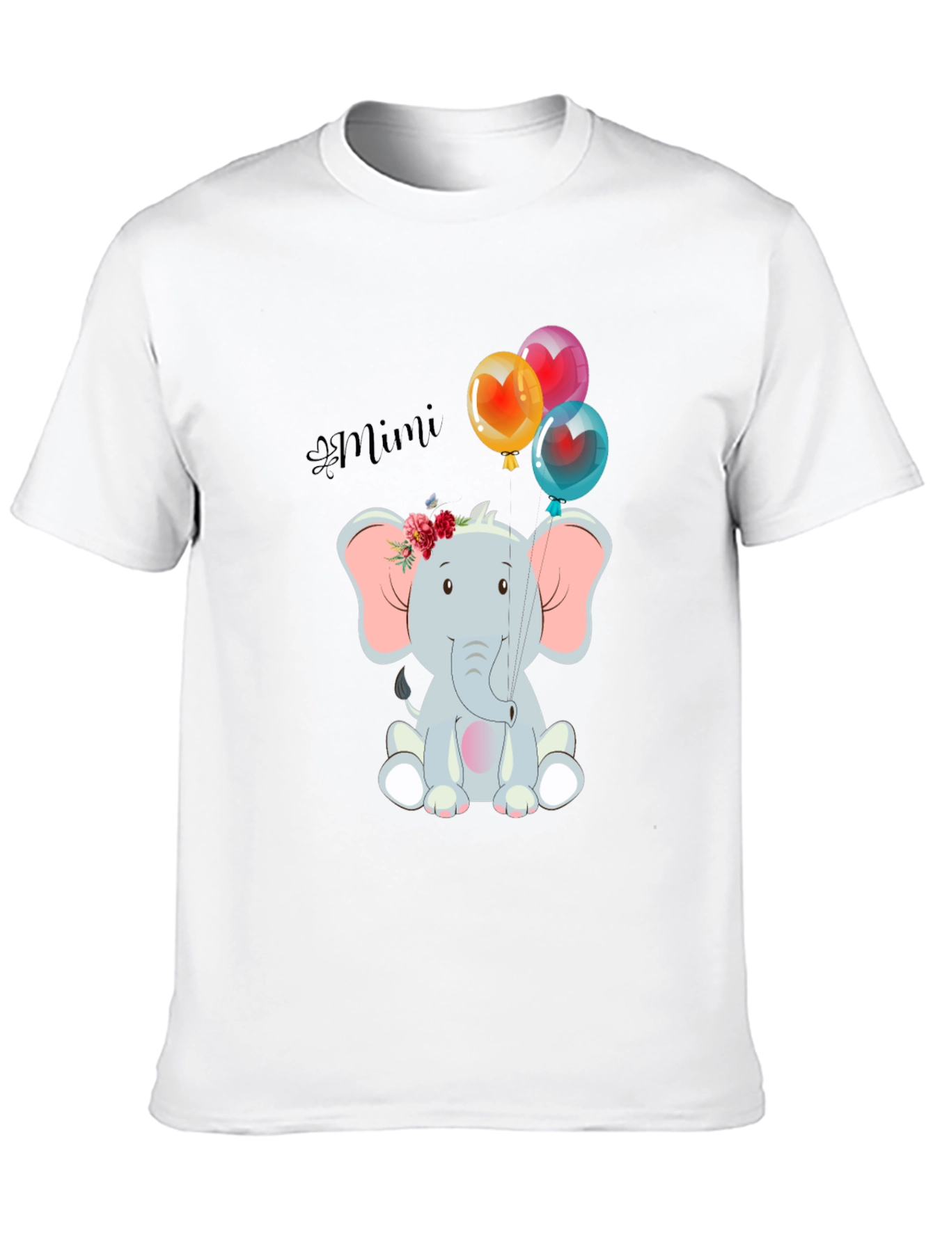 Elephant Mimi Balloons Graphic Tee Shirt