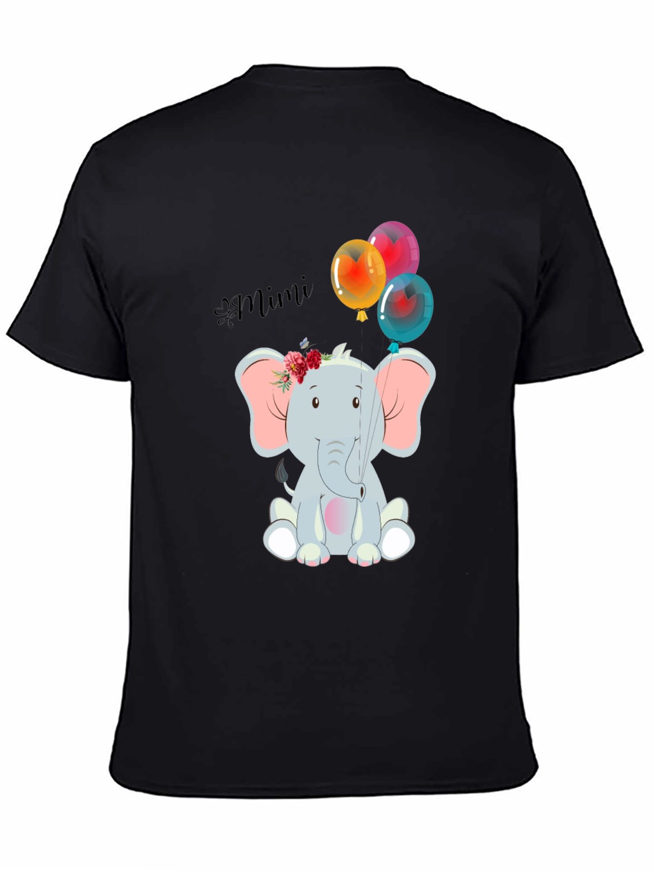 Elephant Mimi Balloons Graphic Tee Shirt