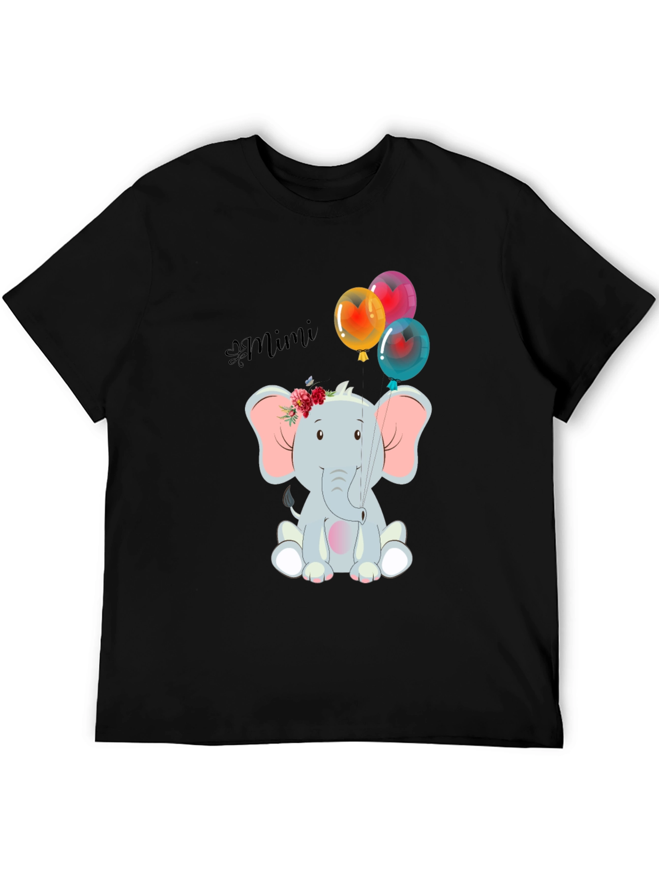 Elephant Mimi Balloons Graphic Tee Shirt