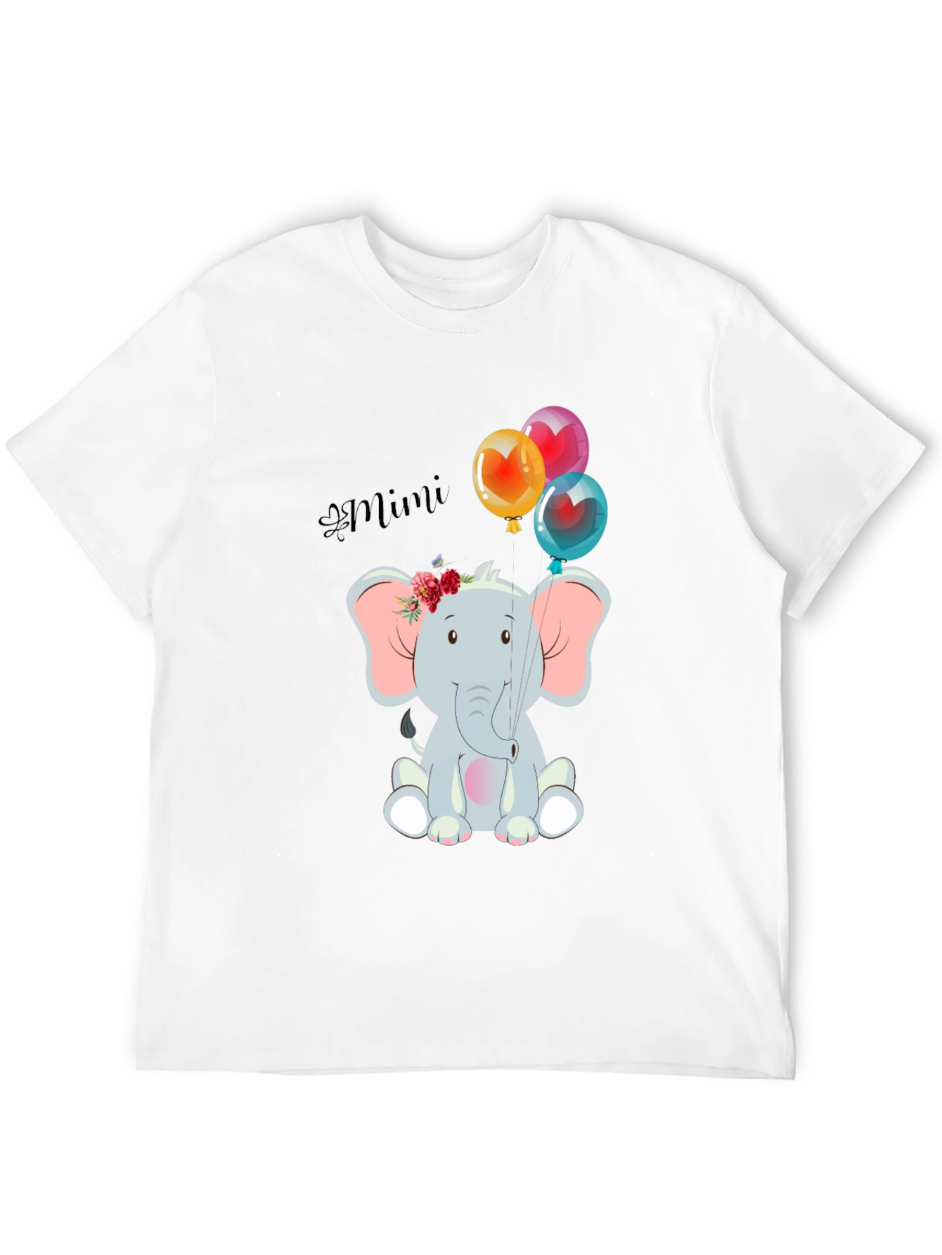 Elephant Mimi Balloons Graphic Tee Shirt