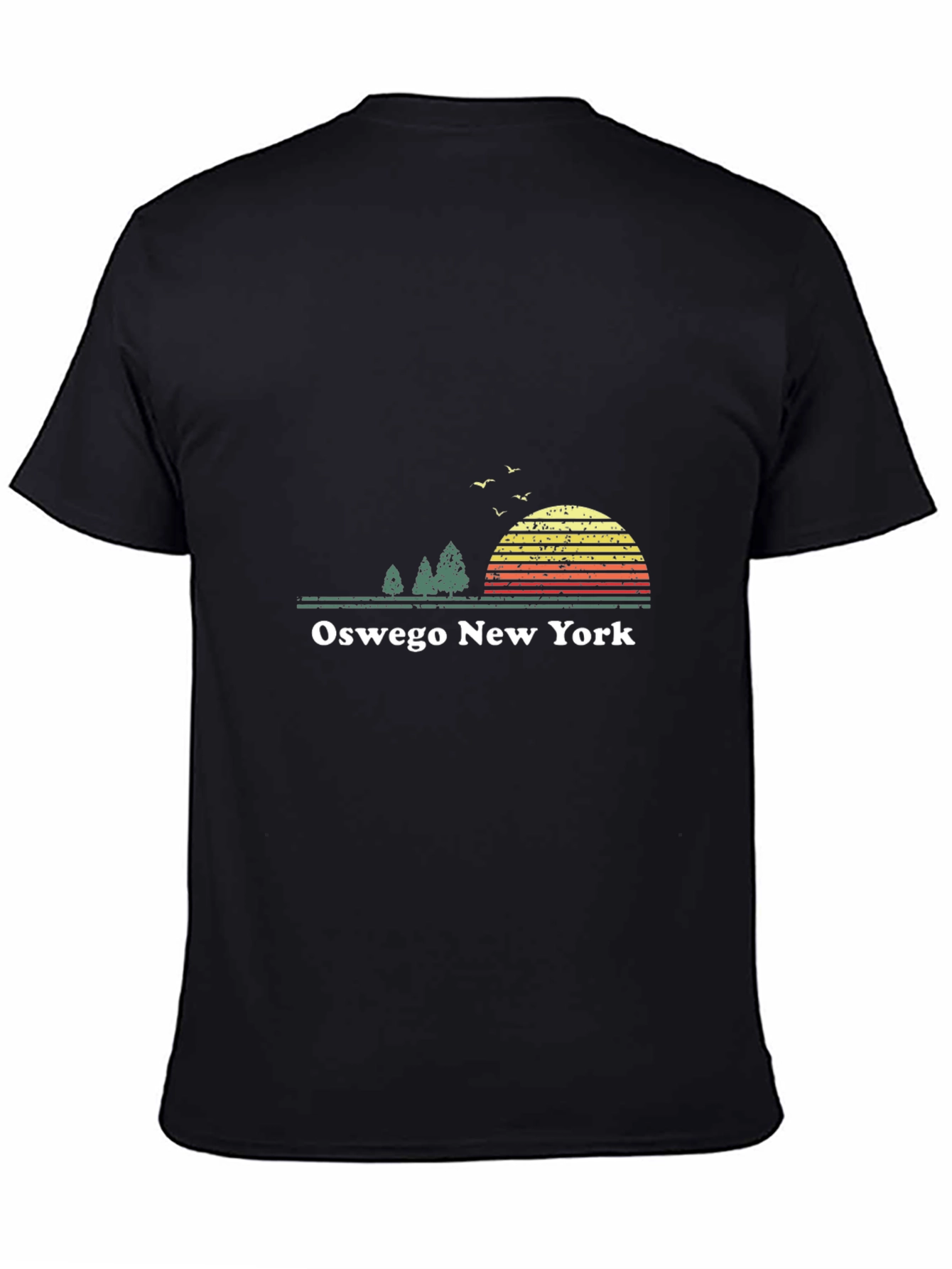 Oswego New York Retro Sunset Graphic T-Shirt