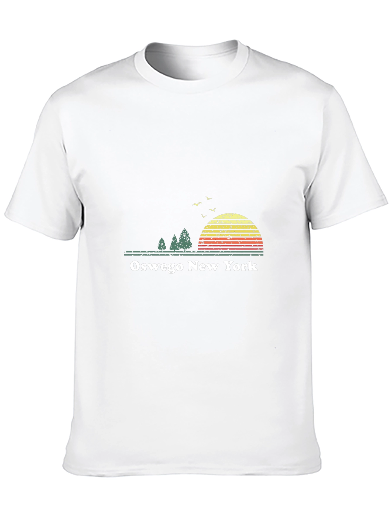 Oswego New York Retro Sunset Graphic T-Shirt