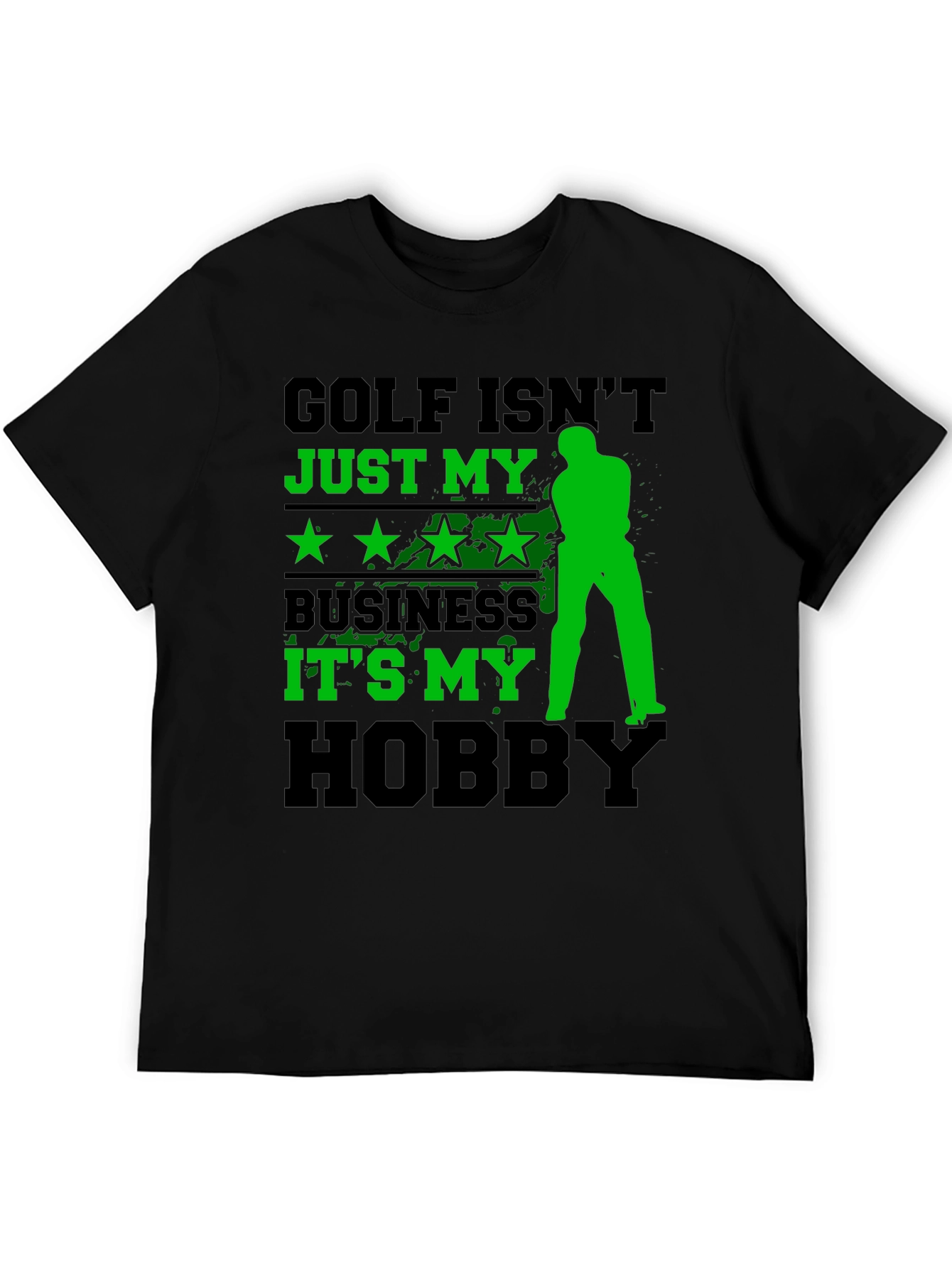 Golf Hobby T-Shirt - Black