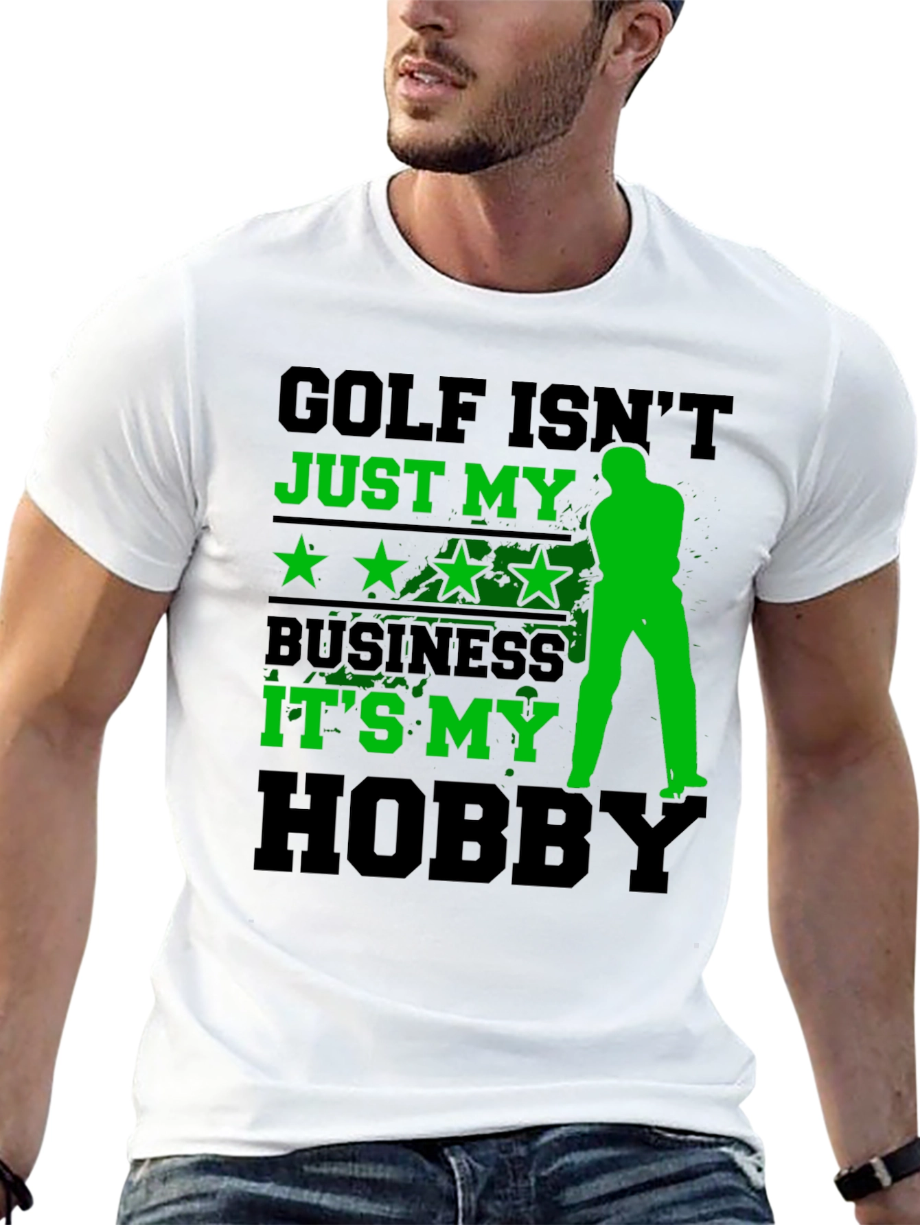 Golf Hobby T-Shirt - Black