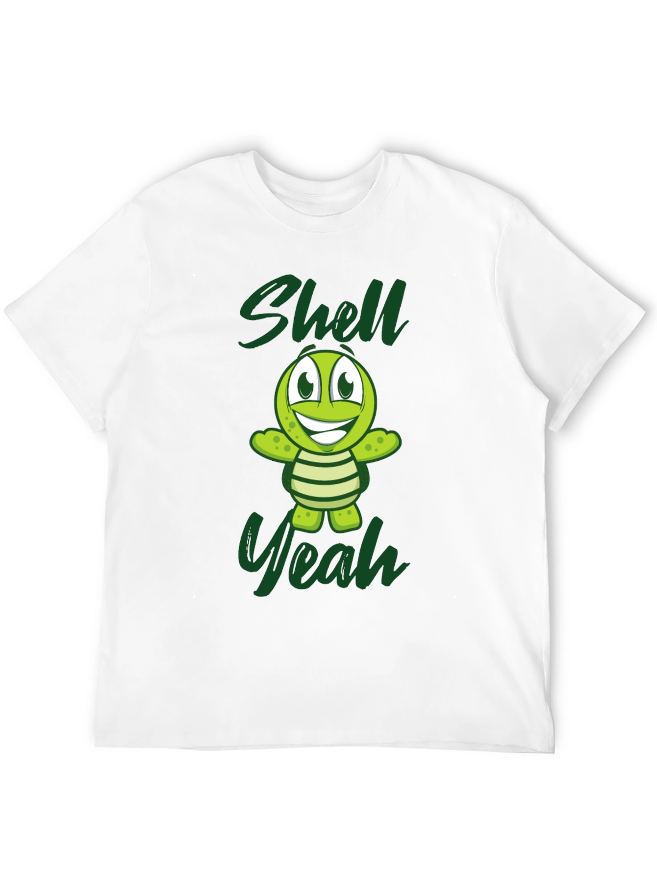 Shell Yeah Turtle Graphic Tee - Black Cotton T-Shirt
