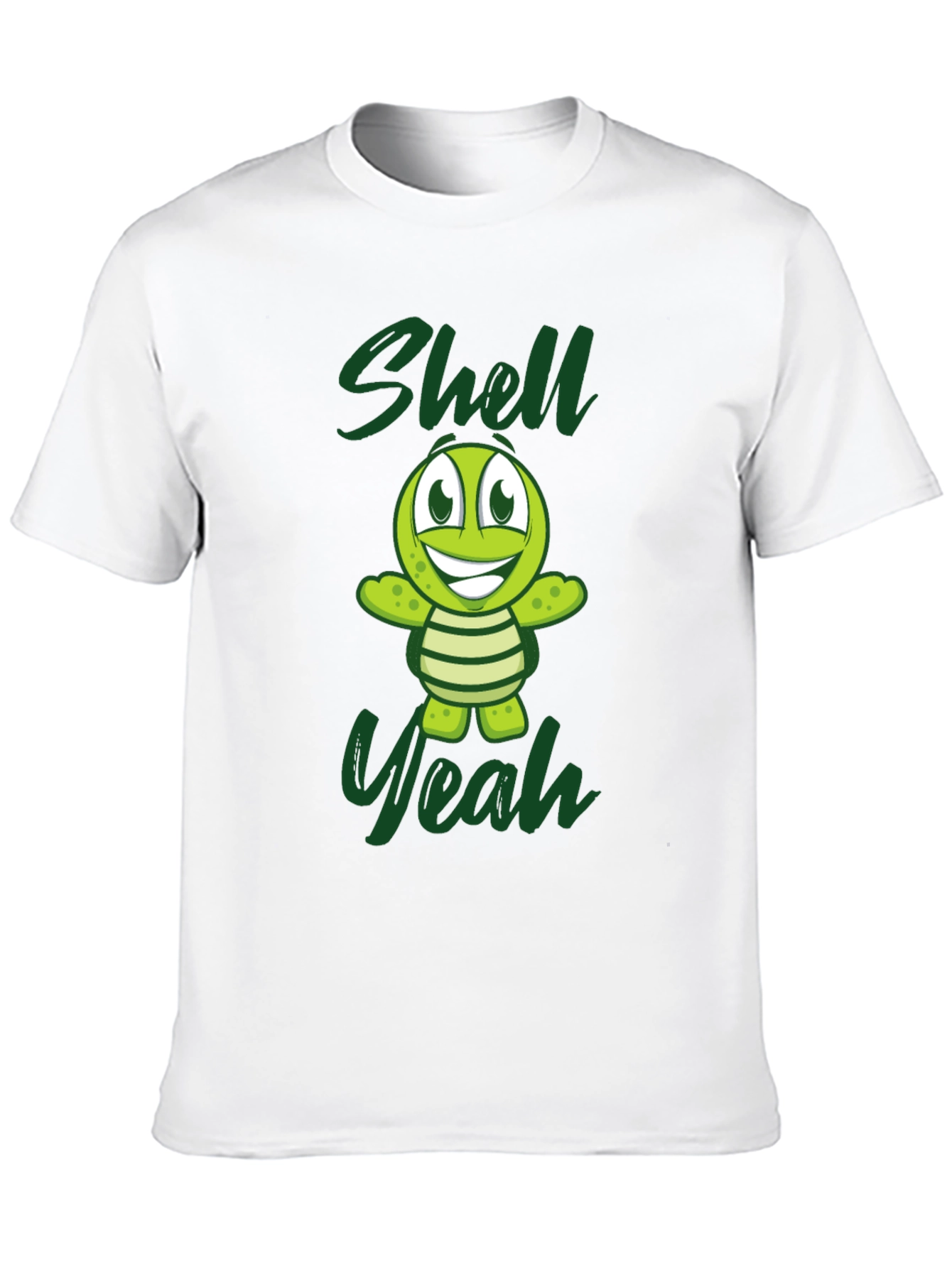 Shell Yeah Turtle Graphic Tee - Black Cotton T-Shirt