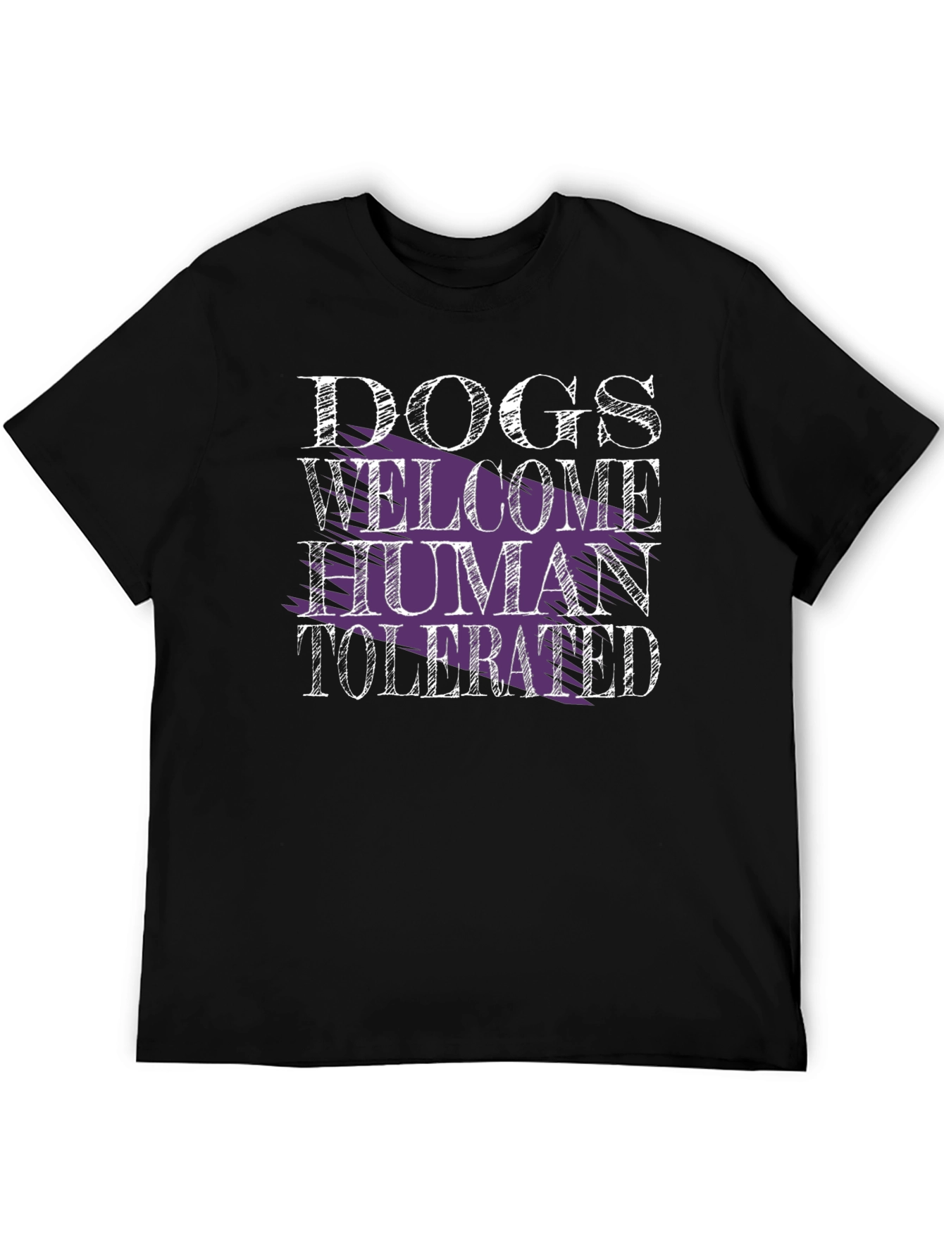 Dogs Welcome Human Tolerated Graphic Tee