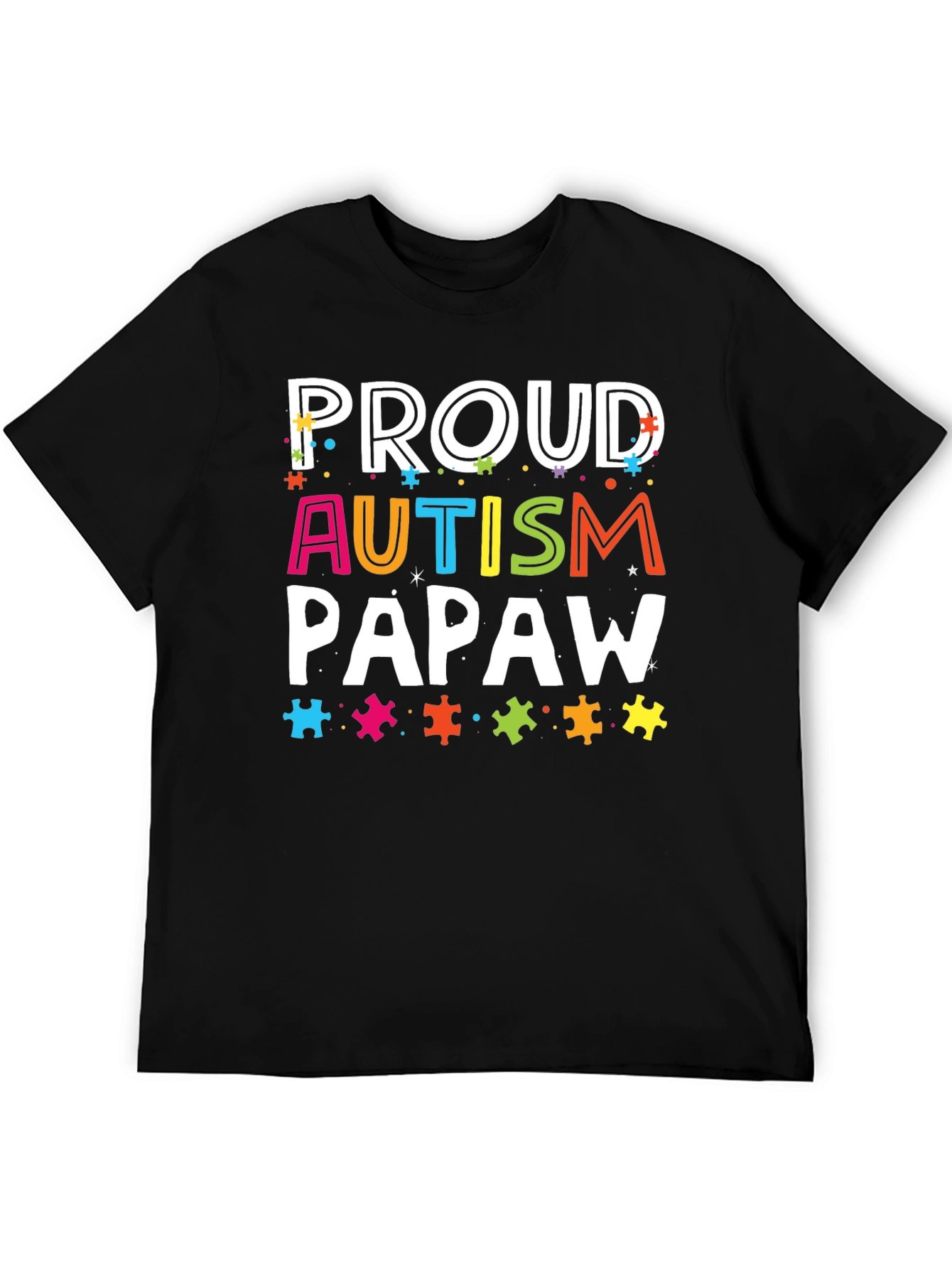Proud Autism Papaw T-Shirt - Awareness Support Tee