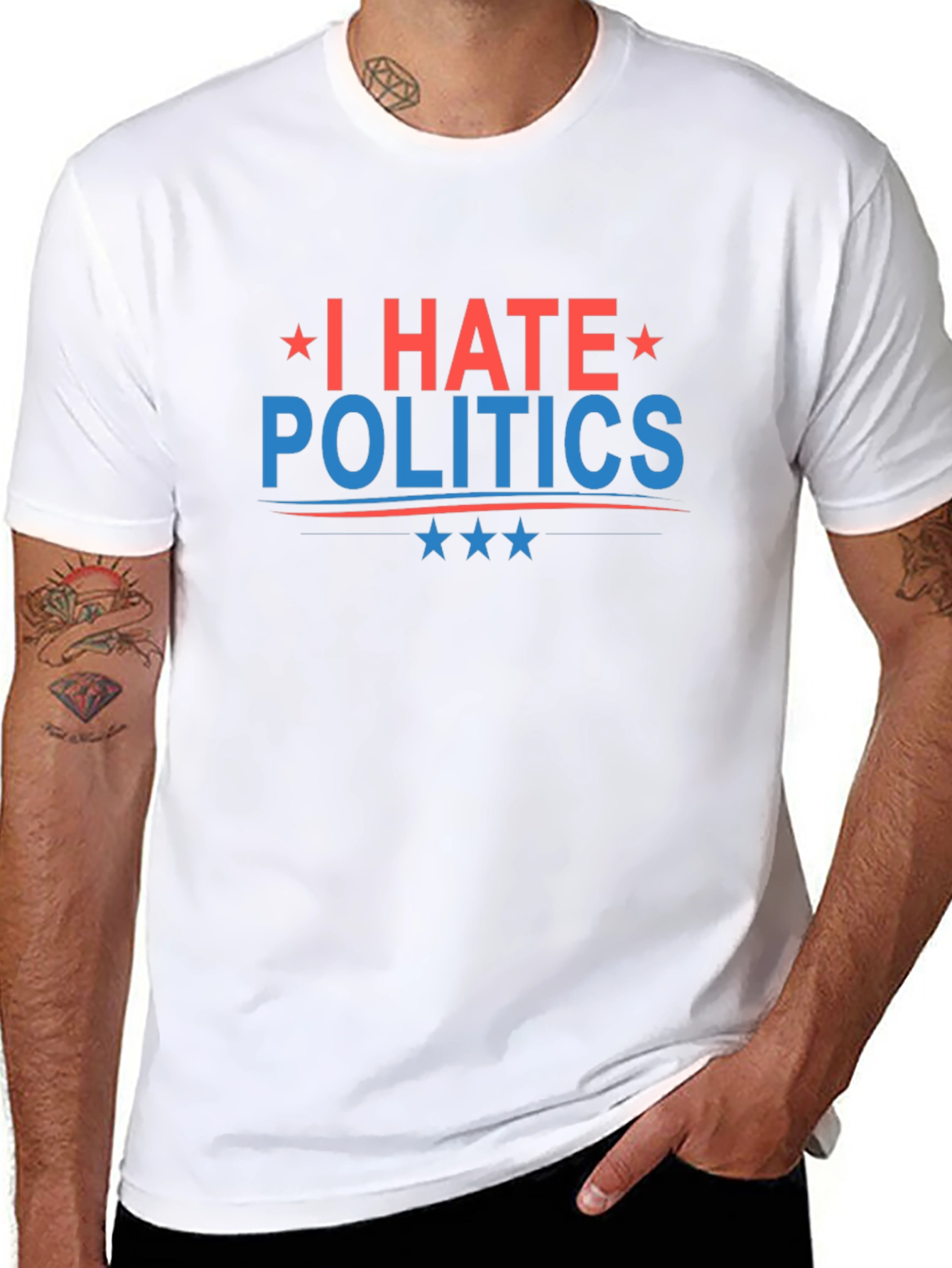I Hate Politics T-Shirt - Patriotic Graphic Tee