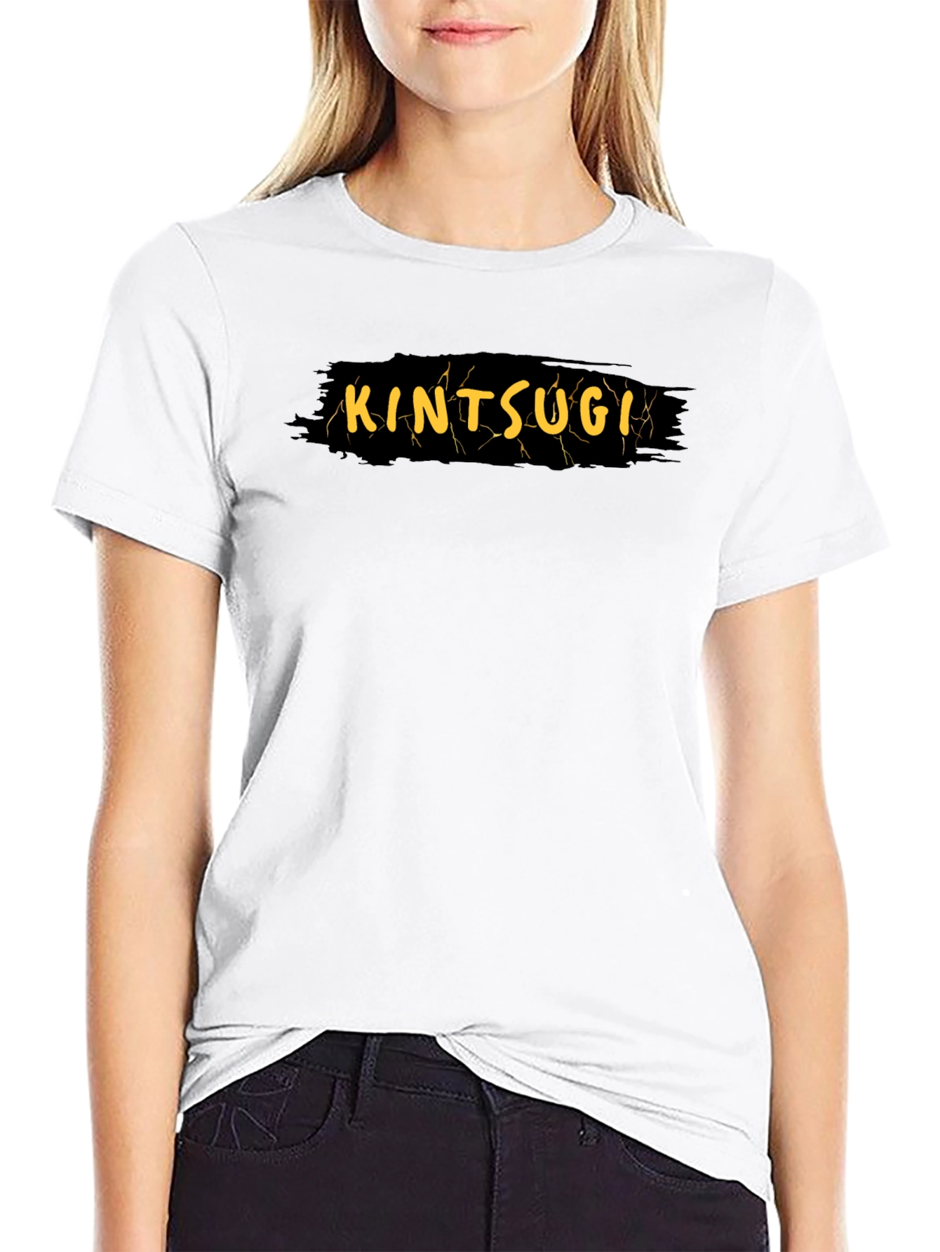 Kintsugi Graphic Tee - Black Crew Neck