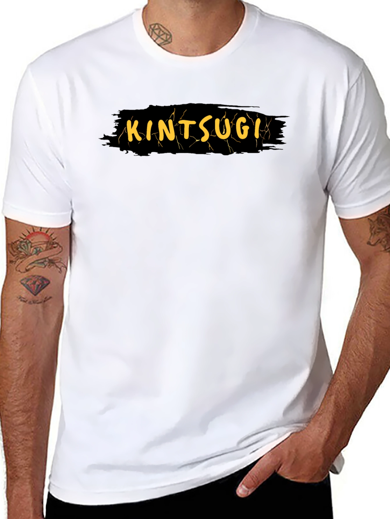 Kintsugi Graphic Tee - Black Crew Neck
