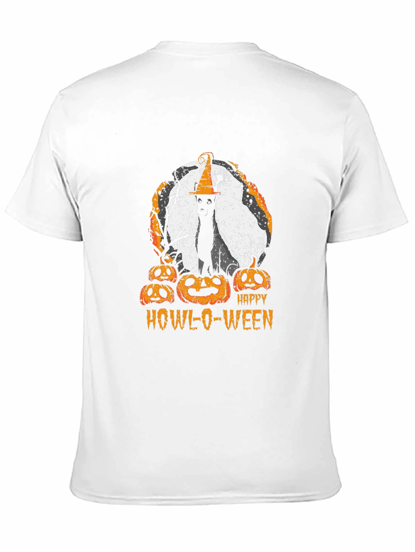 Happy Howl-O-Ween T-Shirt Cat Pumpkin Halloween Tee