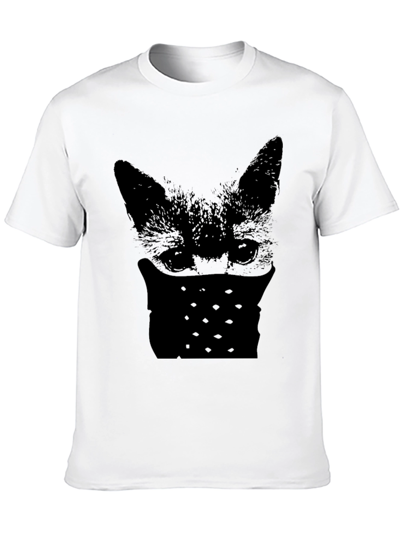 Bandit Fox Graphic Tee - Mens Black T-Shirt