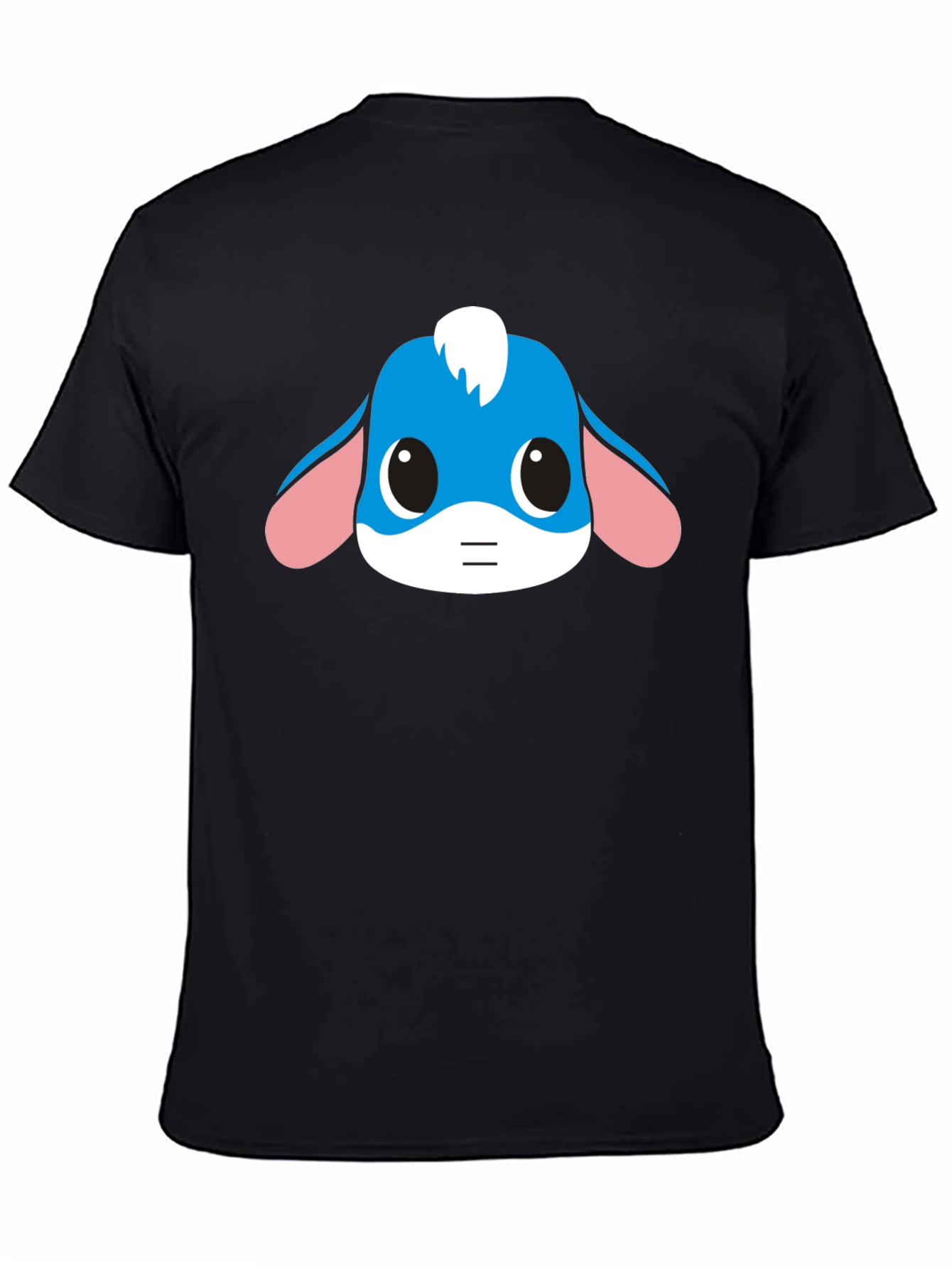 Cartoon Eeyore Graphic Black T-Shirt