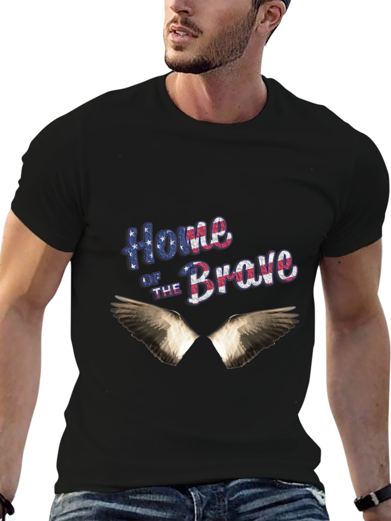 Home of the Brave Patriotic Graphic Tee