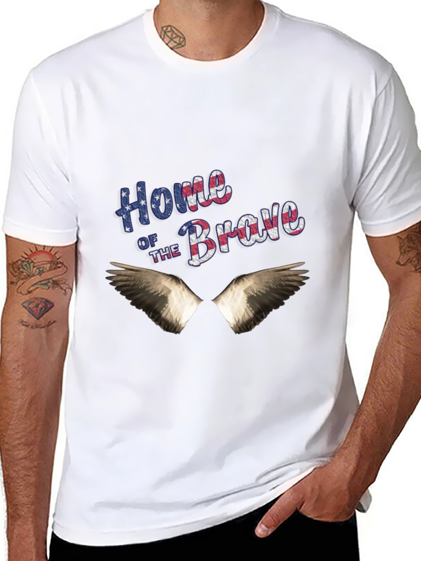 Home of the Brave Patriotic Graphic Tee