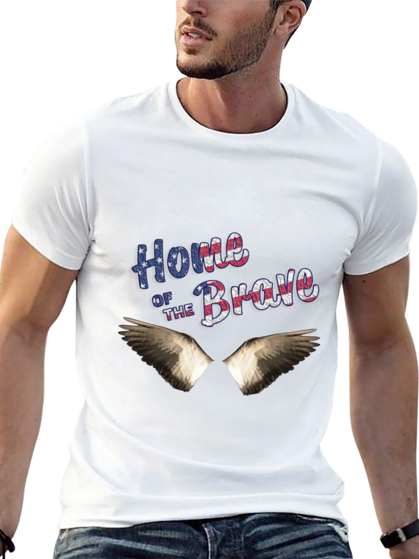 Home of the Brave Patriotic Graphic Tee