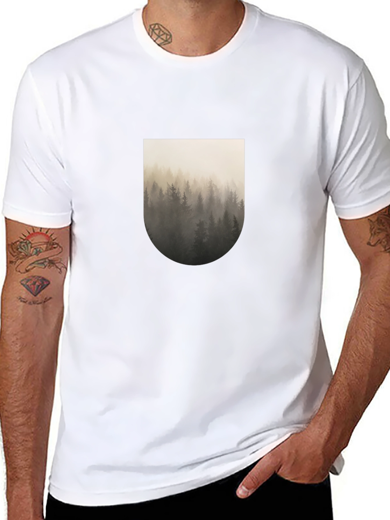 Forest Graphic Black T-Shirt