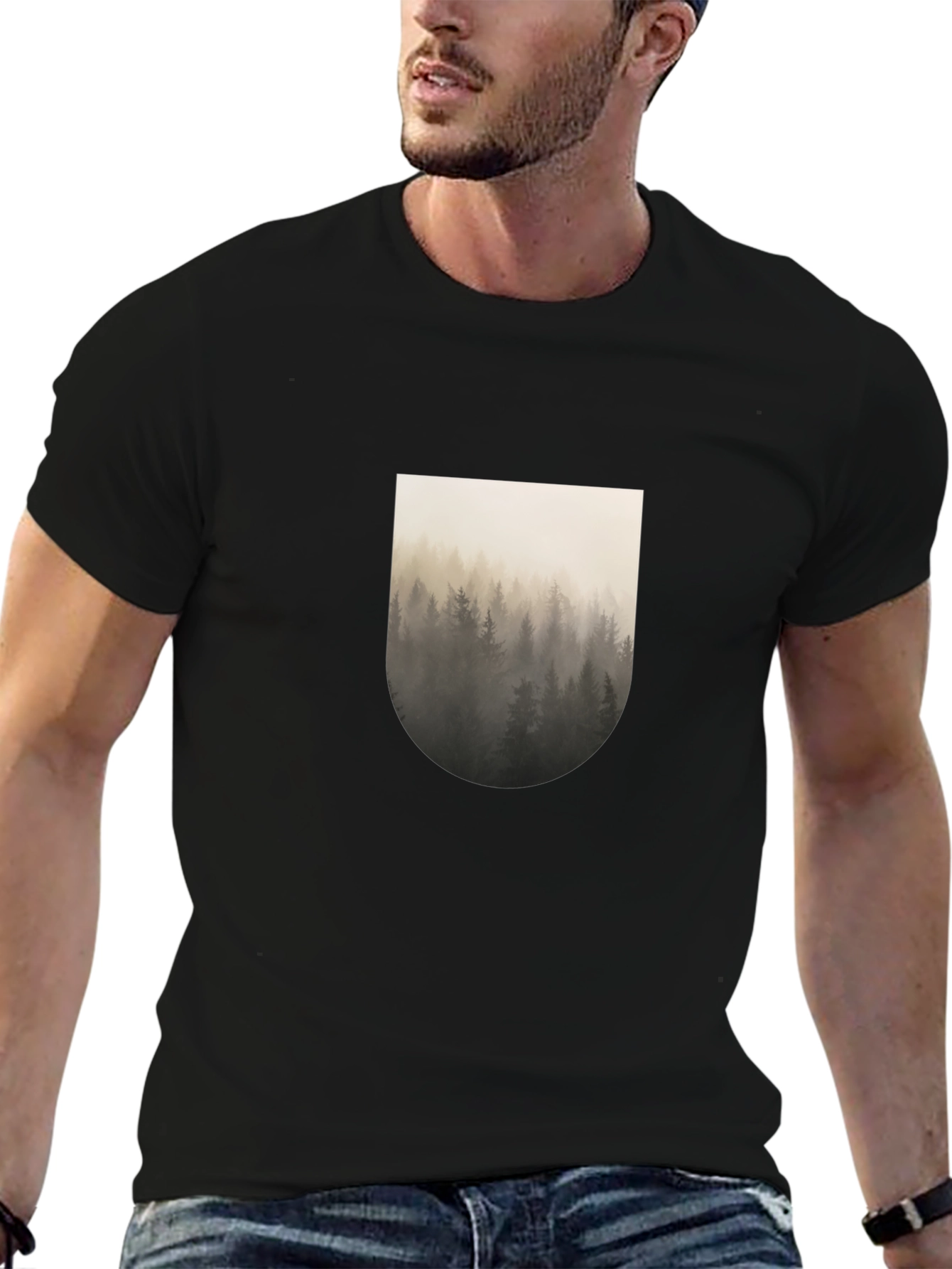 Forest Graphic Black T-Shirt