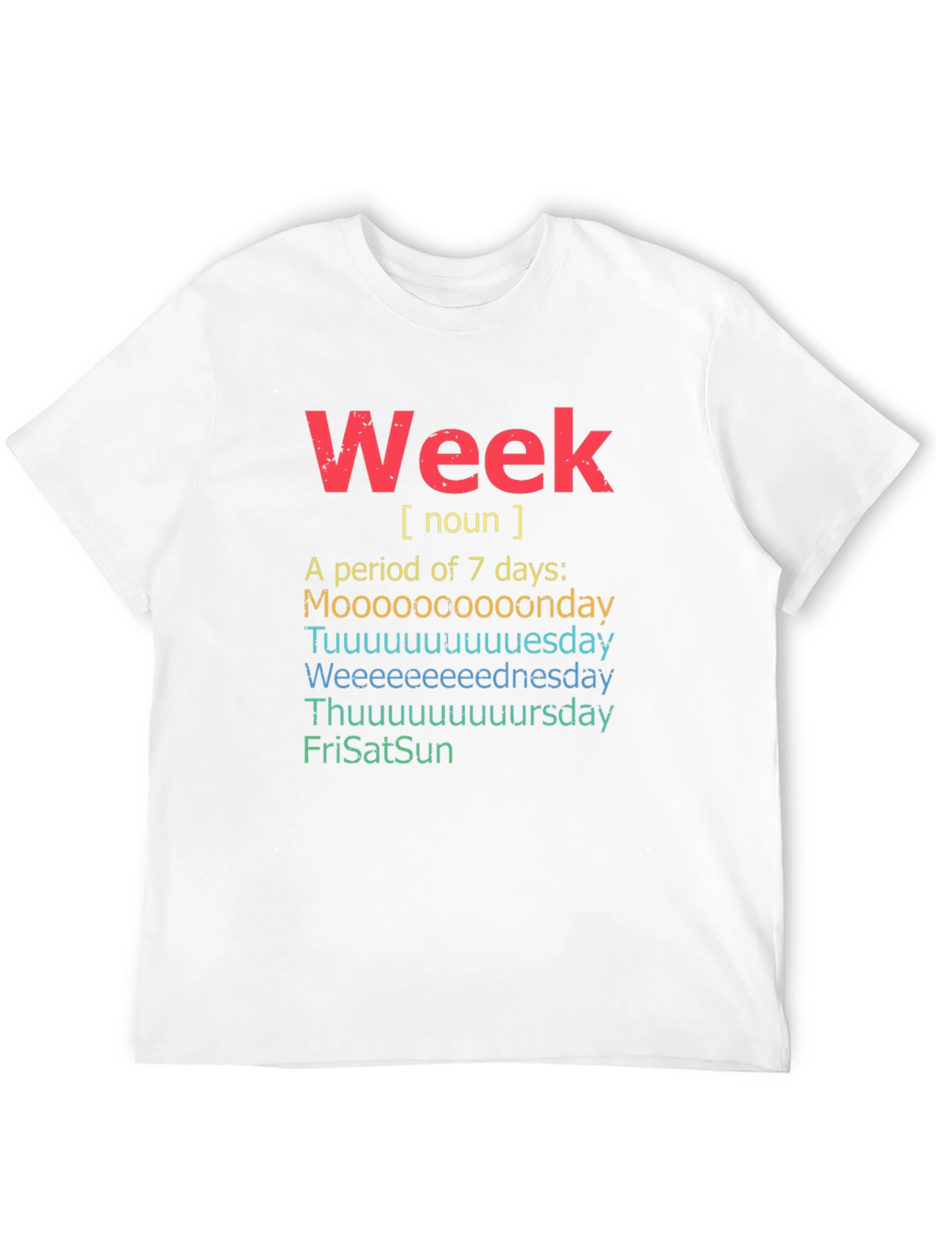 Funny Week Definition Black T-Shirt
