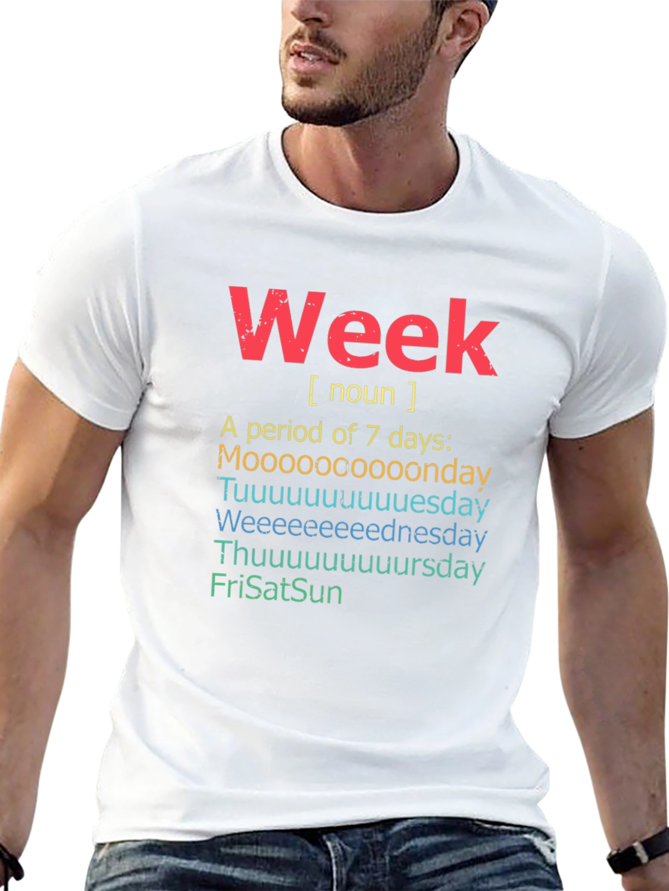Funny Week Definition Black T-Shirt