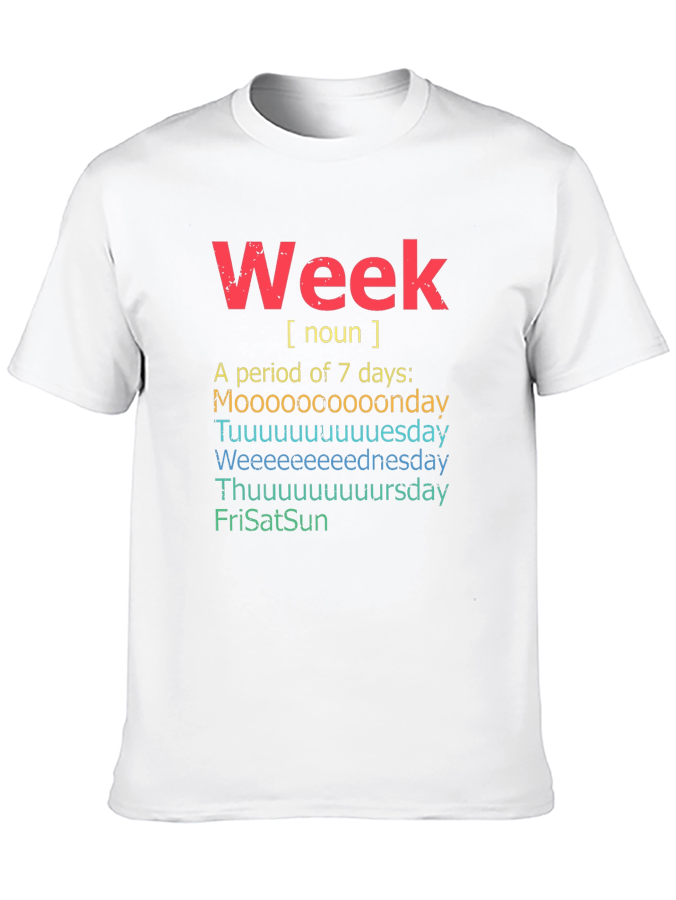 Funny Week Definition Black T-Shirt