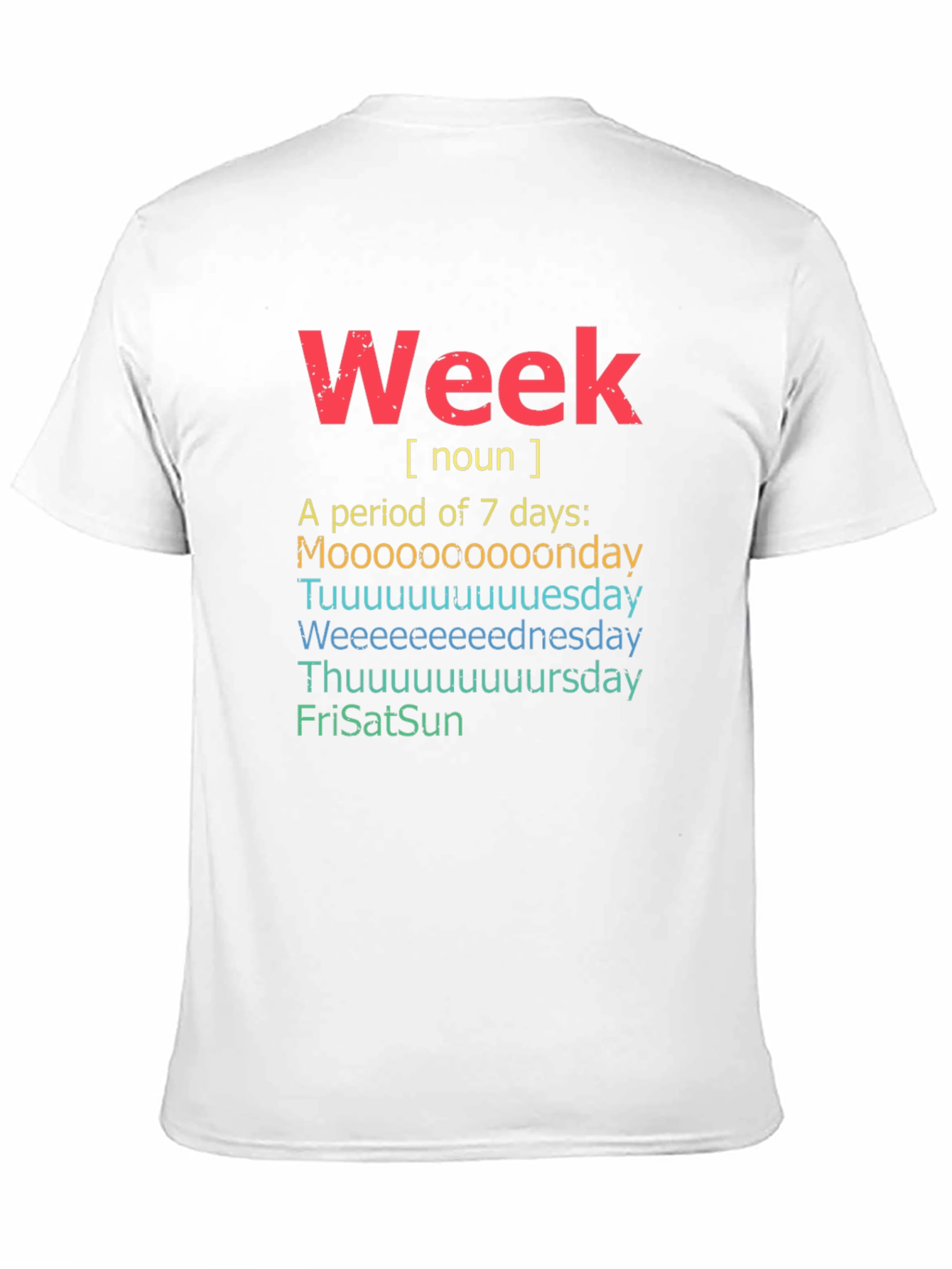 Funny Week Definition Black T-Shirt
