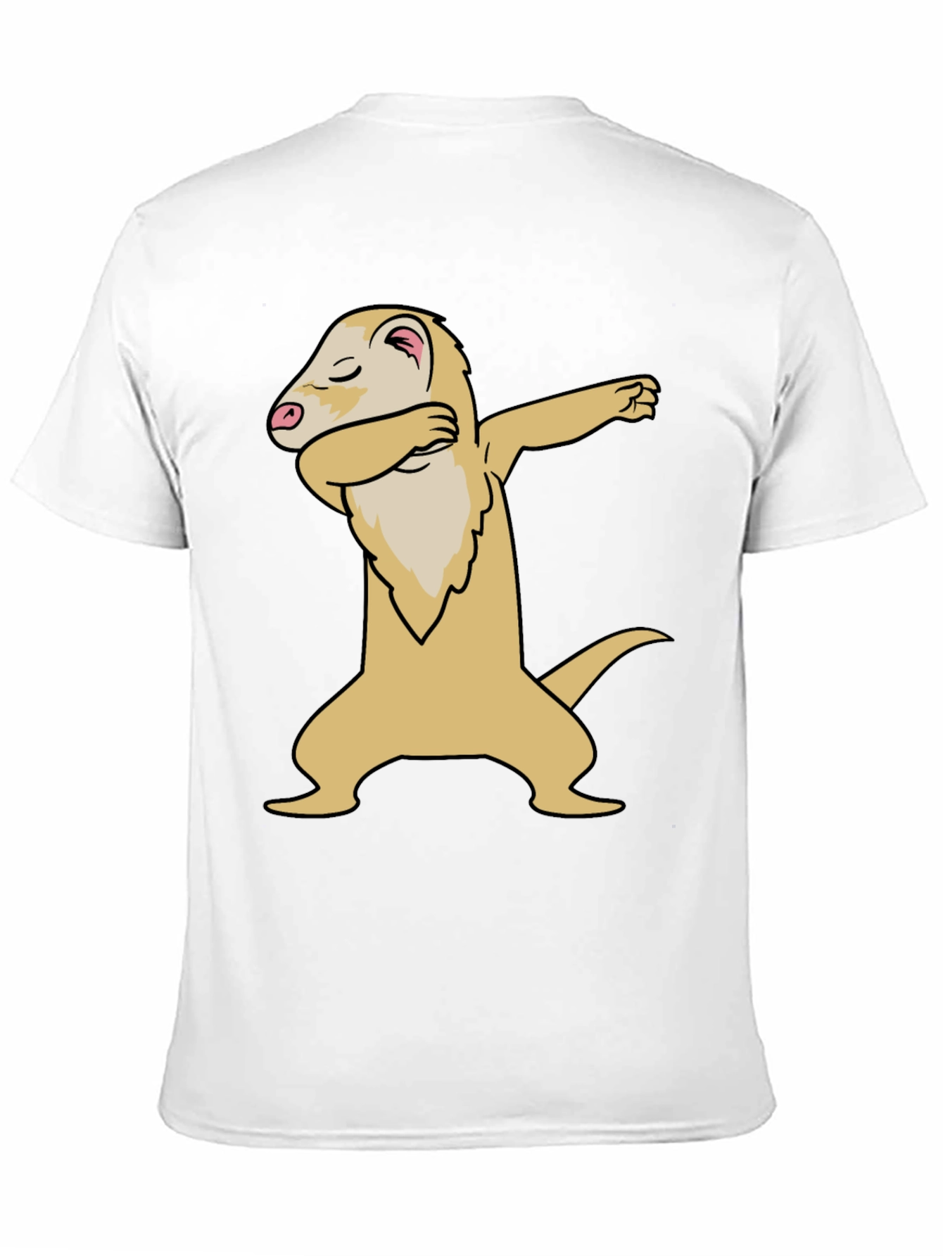 Dabbing Ferret Graphic T-Shirt - Cool Animal Tee