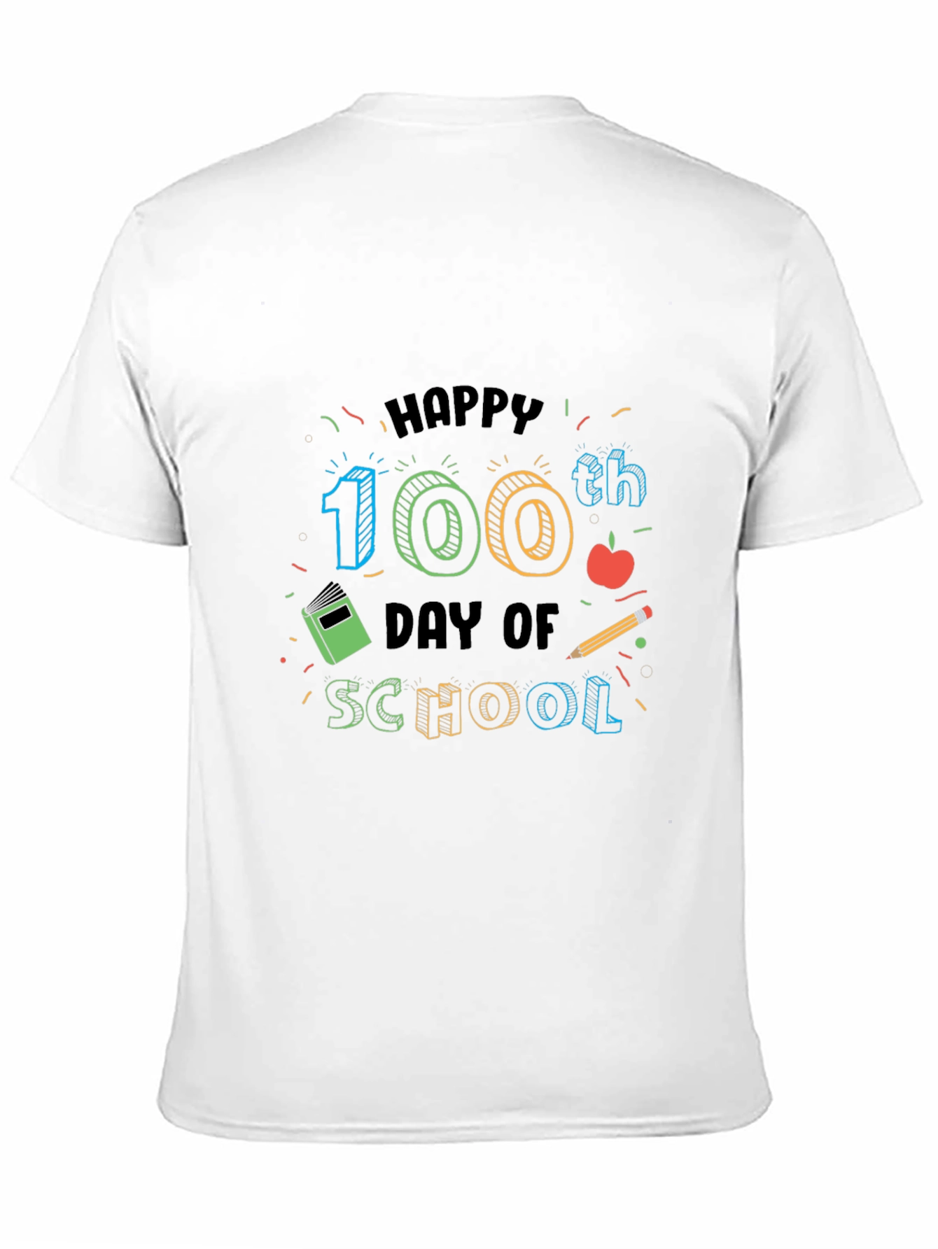 Happy 100th Day of School Black T-Shirt