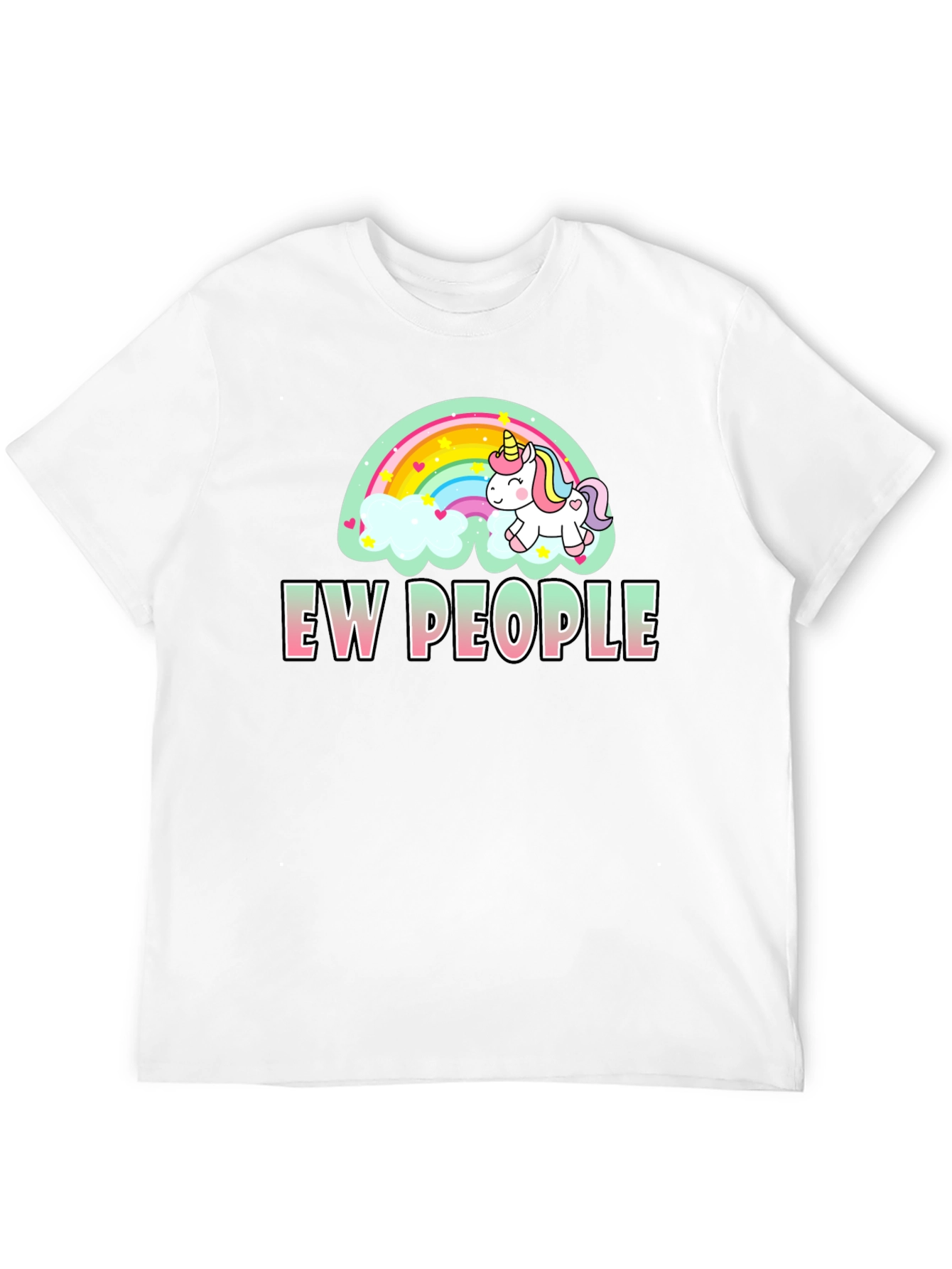 Ew People Unicorn Rainbow T-Shirt