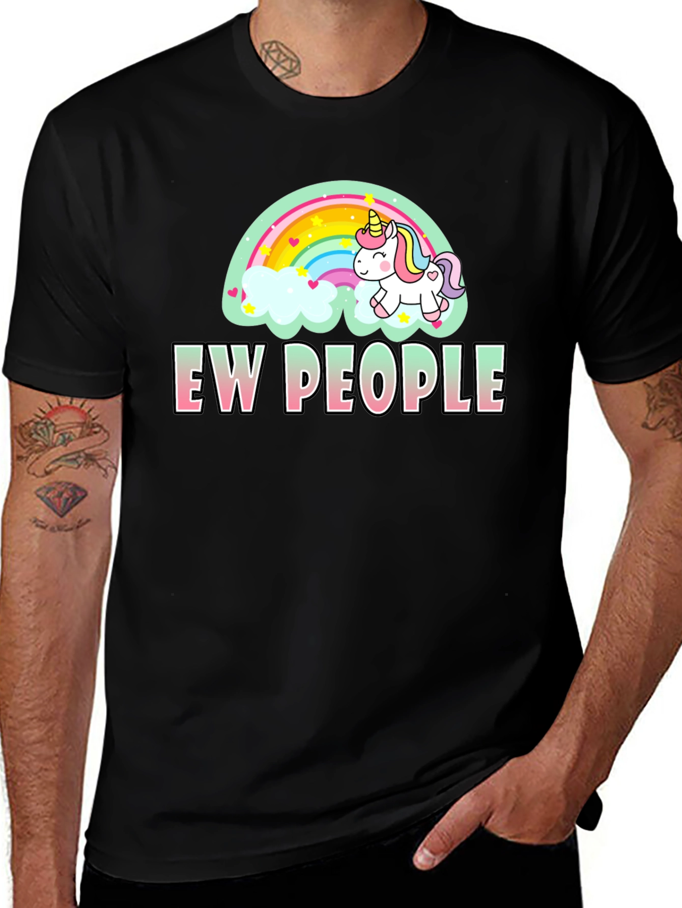 Ew People Unicorn Rainbow T-Shirt