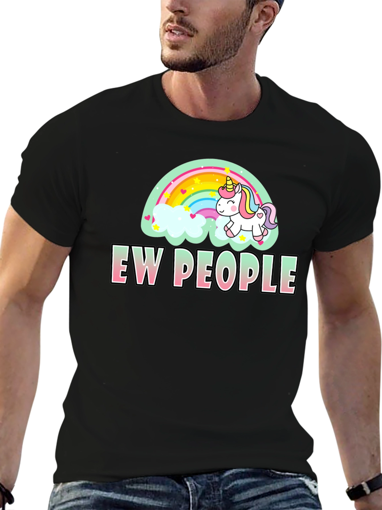 Ew People Unicorn Rainbow T-Shirt