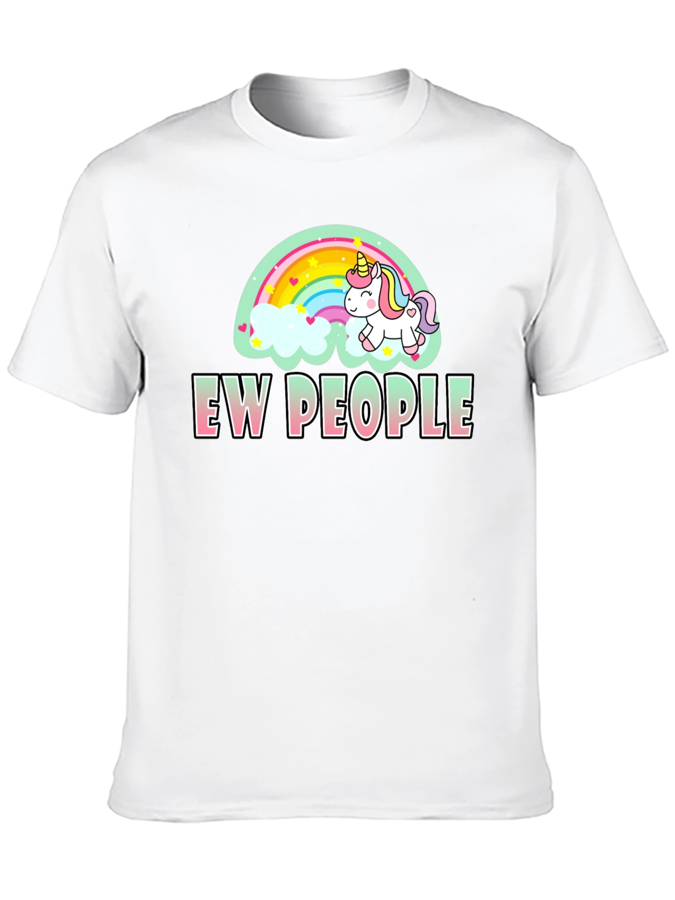 Ew People Unicorn Rainbow T-Shirt