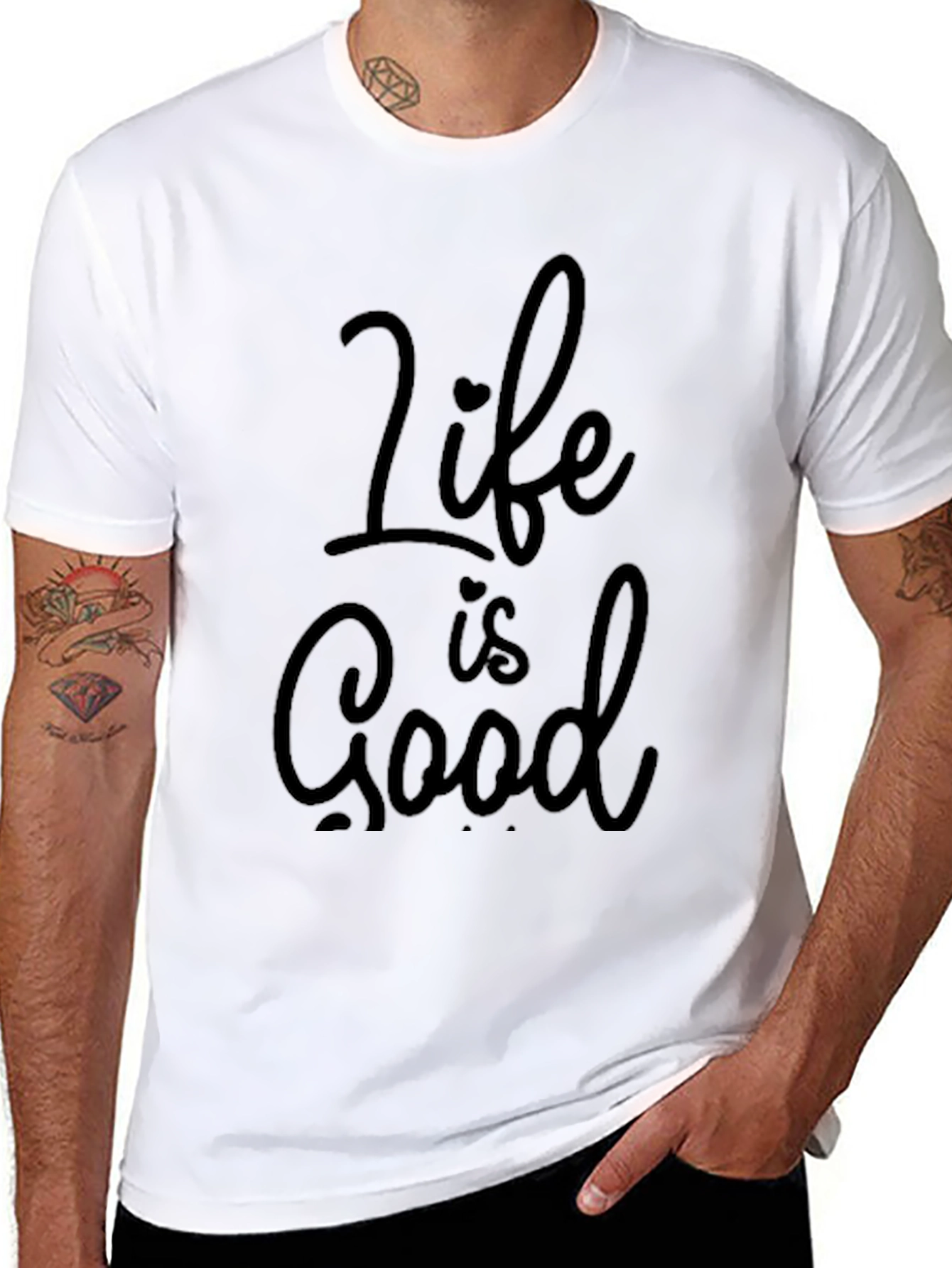 Life is Good Black T-Shirt