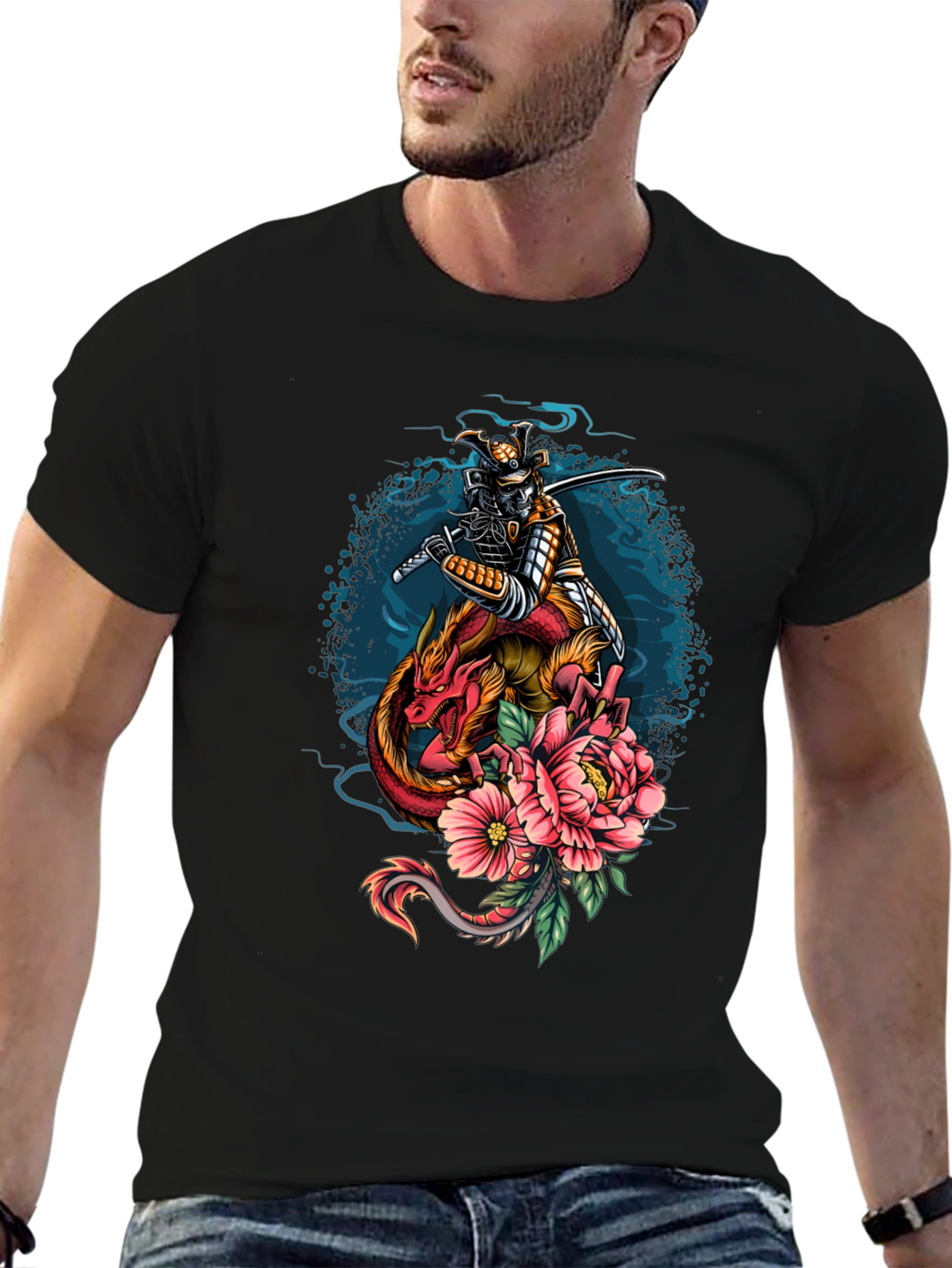 Samurai Dragon Graphic Tee